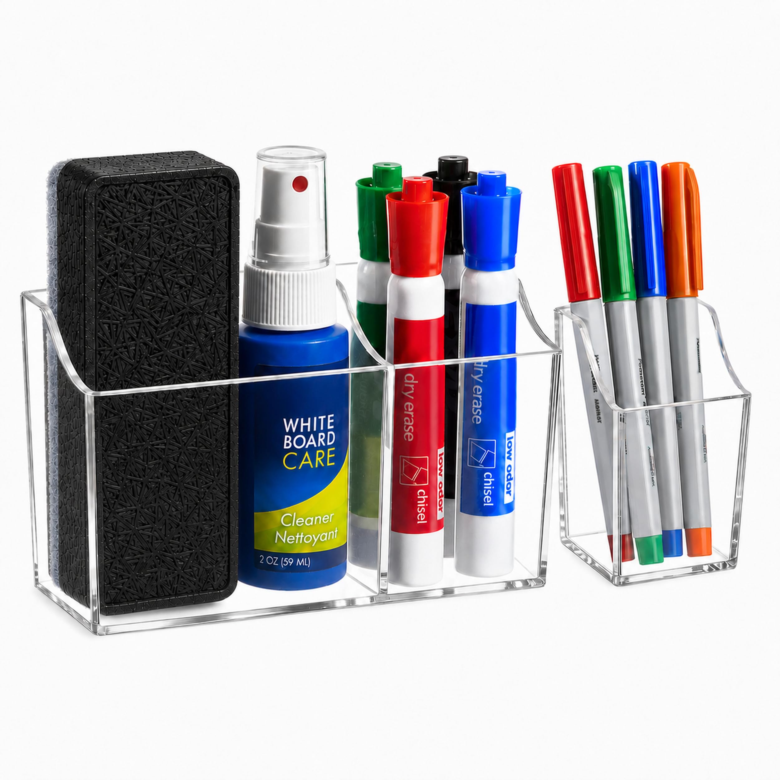 Photo 1 of Magnetic Dry Erase Marker Holder Set for Whiteboard,Magnetic Pen Holder for Fridge Refrigerator,Locker Organizer,Locker Accessories,Marker Organizer for School,Office,Surface-Safe Silicone Pads