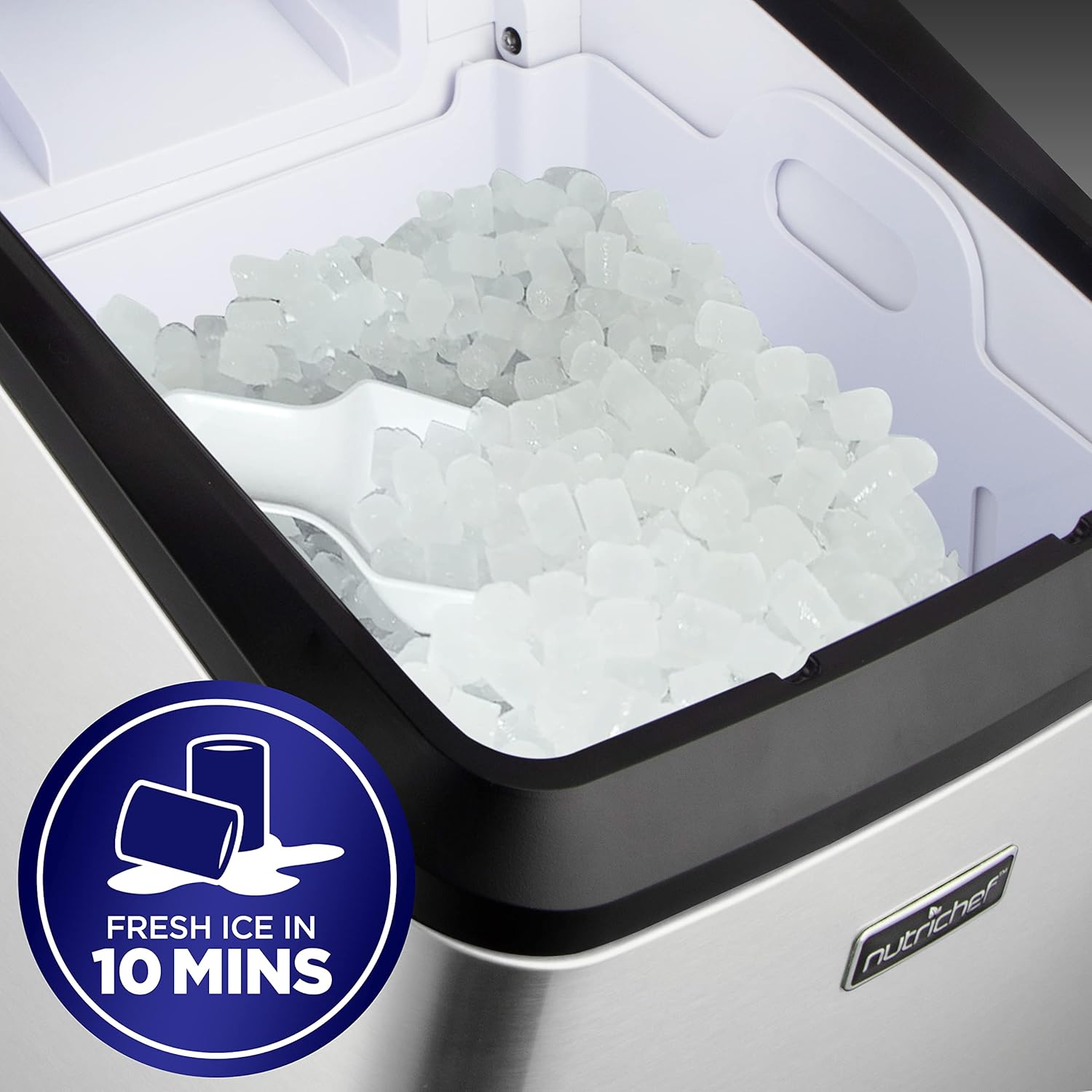 Buy NutriChef Countertop Nugget Ice Maker Machine Electric Nugget Ice