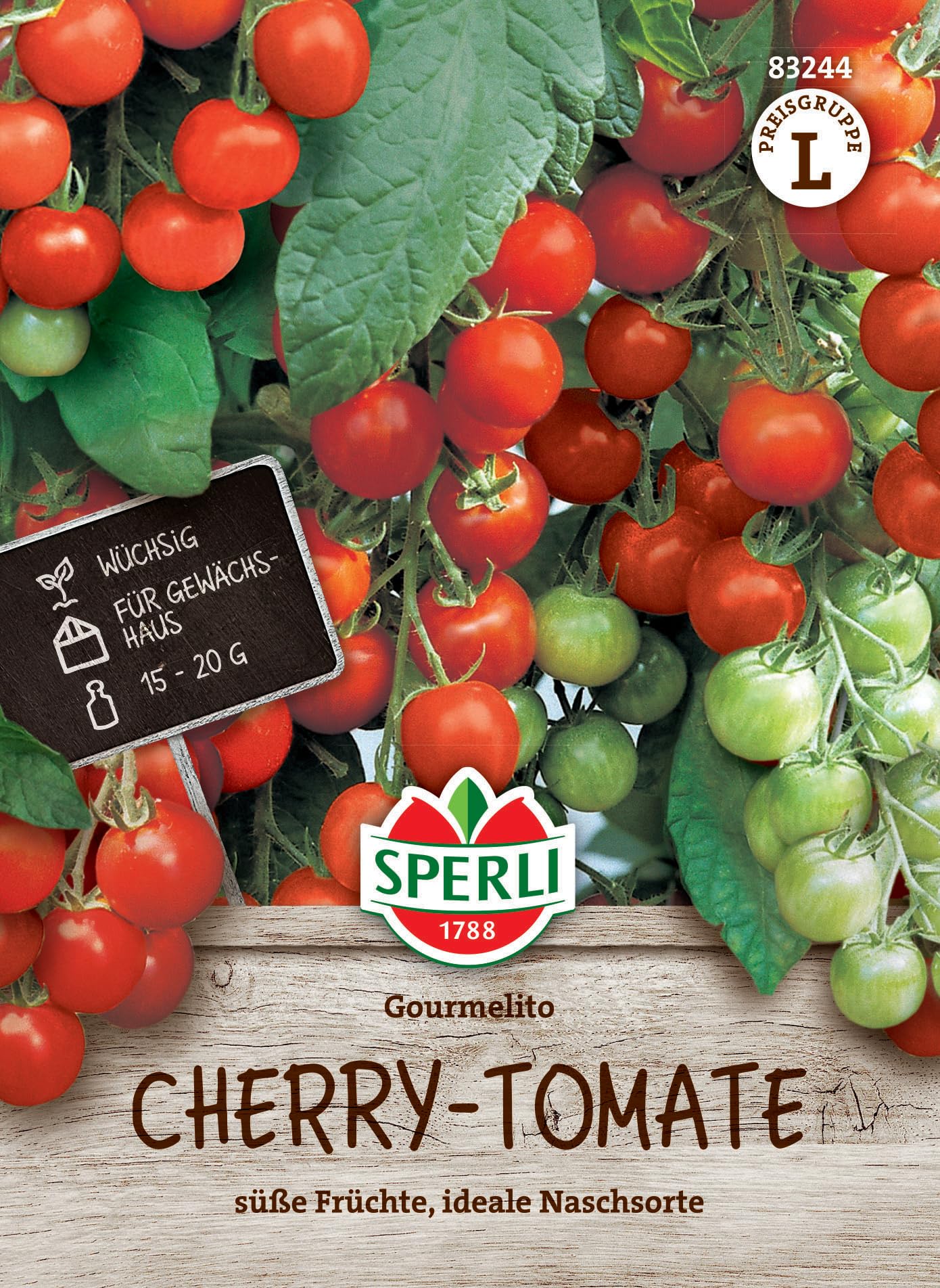 Sperli Tomatensamen Gourmelito, F1 83244 - süße Früchte - wüchsig - ideal zum naschen - Saatgut, Samen Gemüse, Gemüse Pflanzen, Cherry Tomate, Gemüsesamen