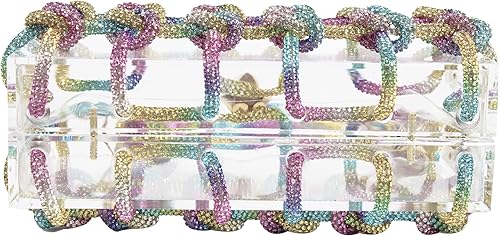 Miniatura 8 de Bolso de mano de diamante. Bolso de noche de diamantes de imitación. Bolso de acrílico de cuerpo duro. Regalo para ella. Bolso de cuerda brillante