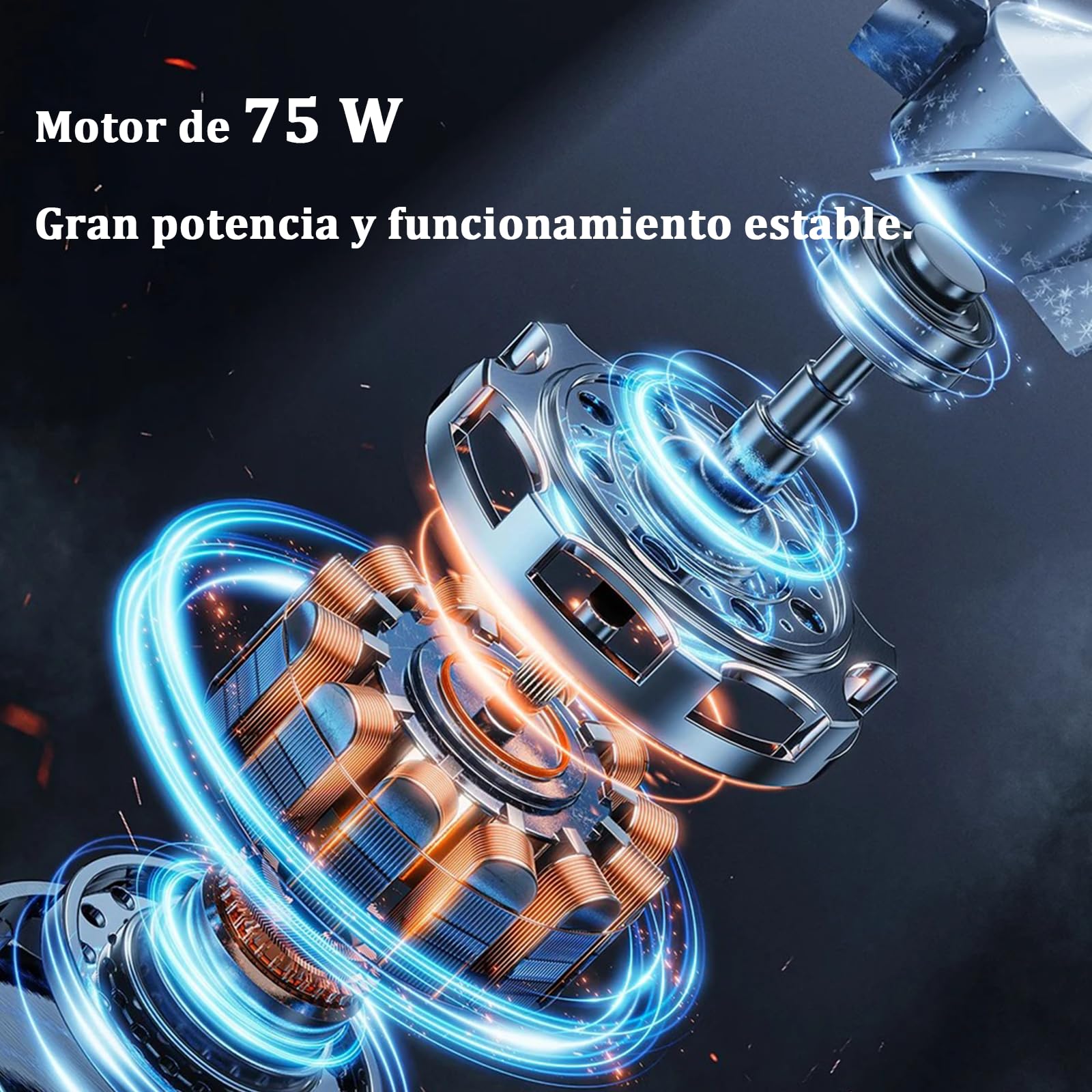 Ventilador de Pie Potente 75W, Aspas Grandes De 45 Cm, Ventilador De 3 Velocidades Ajustables, Adecuado Para Hogar, Oficina Y Almacén, Base Reforzada, Altura Ajustable,Oscilación, Negro(2PCS)