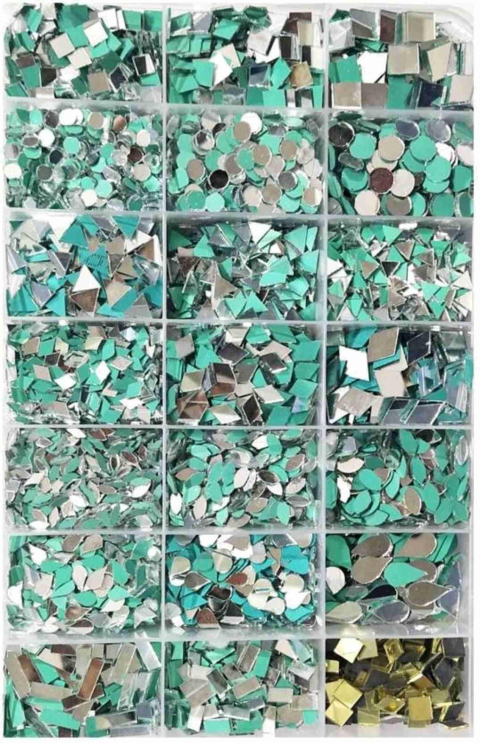 Nihaal 21 Different Shape & Size Mirrors kit for Lippan Art jwellery makeing Fabric Art & Other Craft Works(Total 2100 Pcs 100 Pcs Each Shape) (B0D1CW47KN) Amazon Price History, Amazon Price Tracker