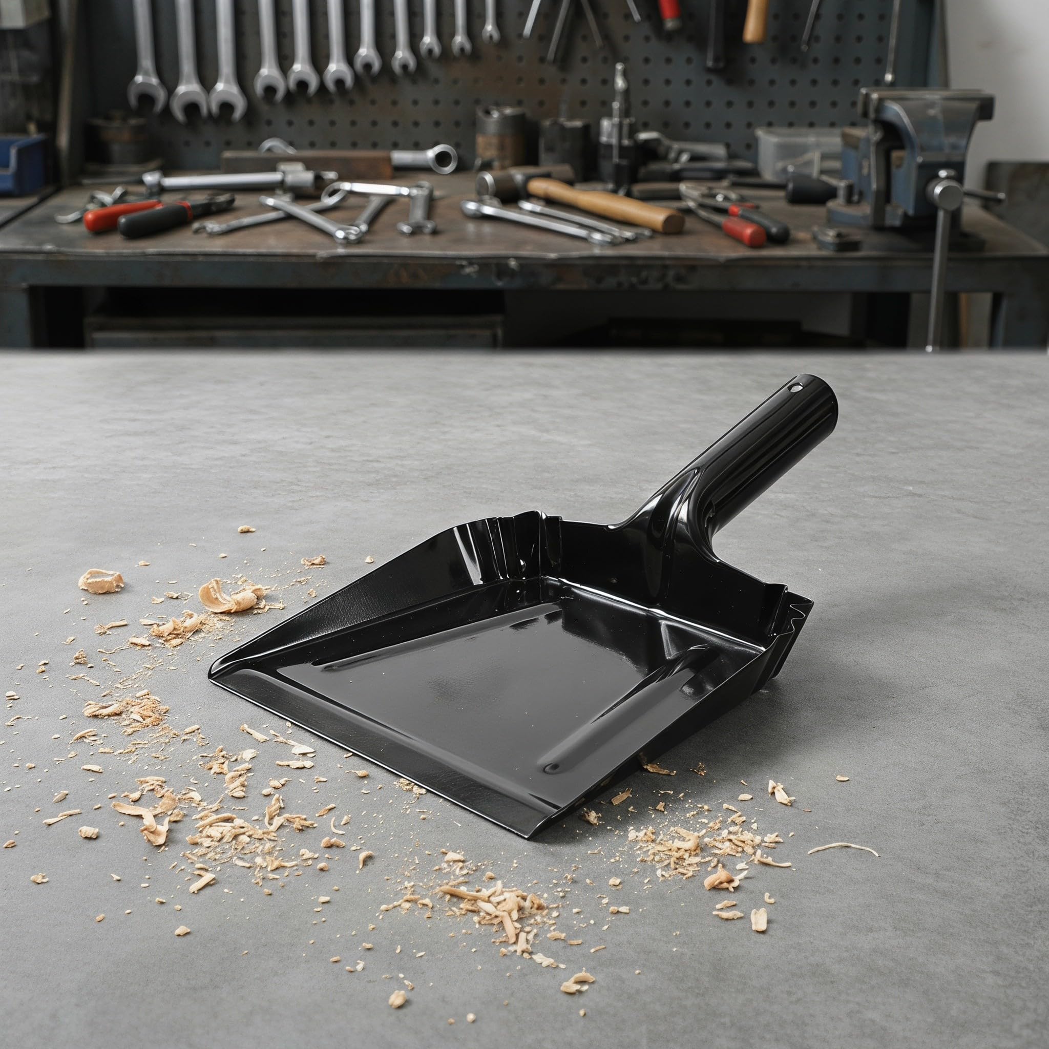 Lurrose Recogedor de Metal - Recogedor de Mano - de Hierro para Limpieza de Escritorio, Cocina y hogar - Herramienta de Limpieza Resistente para Recoger Basura y escombros