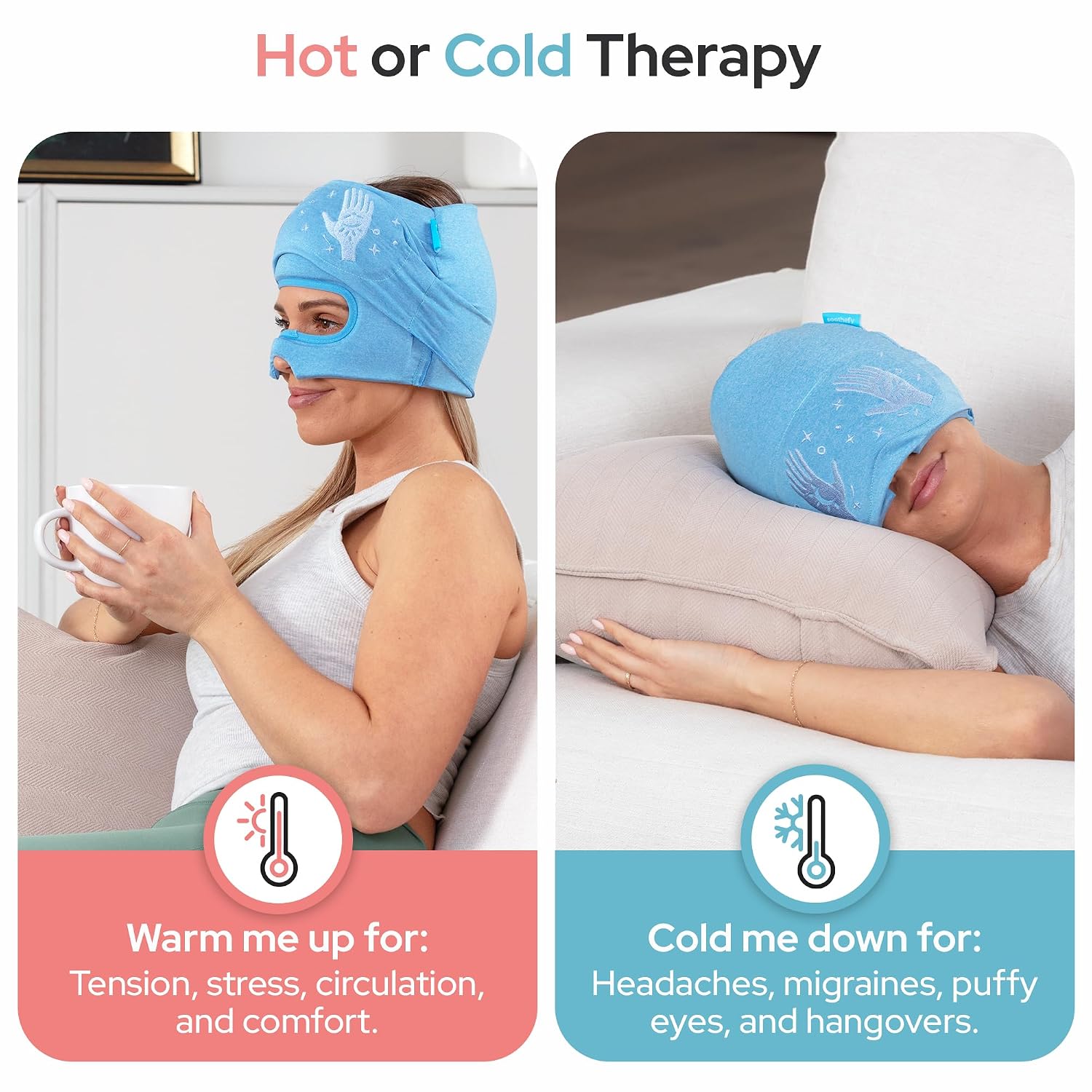 Migraine Cap with Slide-Up Eye Mask - Patent Pending - Headache Relief Hat for Hangover, Stress, Tension - Buttery Soft, Made for Bad Days 7 Migraine Cap with Slide-Up Eye Mask - Patent Pending - Headache Relief Hat for Hangover, Stress, Tension - Buttery Soft, Made for Bad Days - Image 5