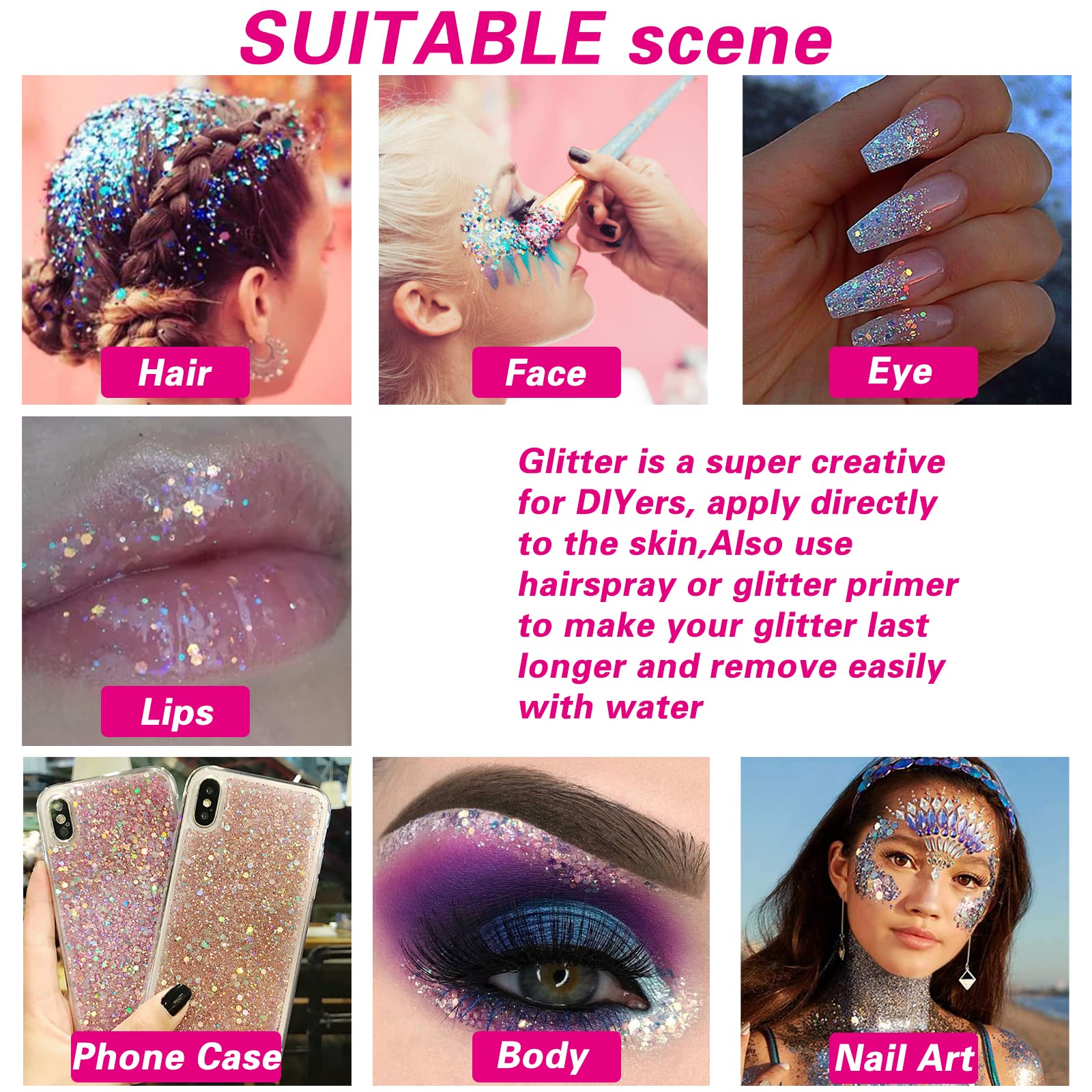 Mermaid Glitter Gel – Funkelnder Body-Glitzer Mit Pailletten Für Festival, Party & Make-up