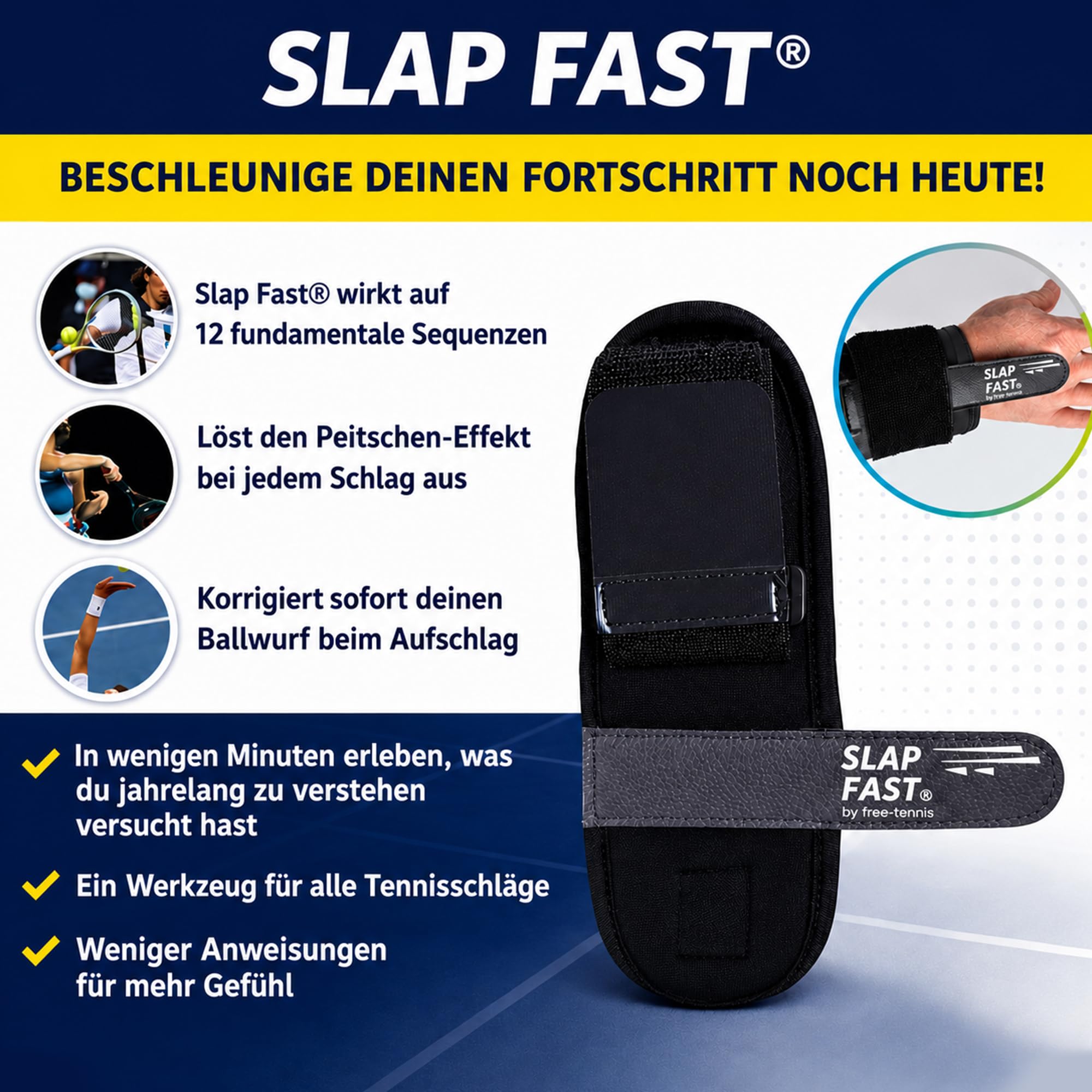 𝐒𝐥𝐚𝐬𝐭 𝐅𝐚𝐬𝐭 – pädagogisches Tenniswerkzeug für Peitsche, zum Lösen des Handgelenks, Service und Timing | Sensorischer Trainer für alle Niveaus, Kinder ab 7 Jahren