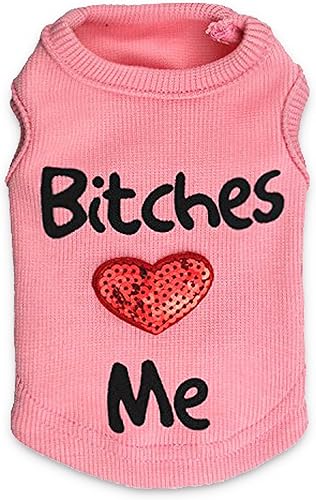 Miniatura 23 de DroolingDog Puppy Shirt & Sweater for Small Dogs, Small, Pink