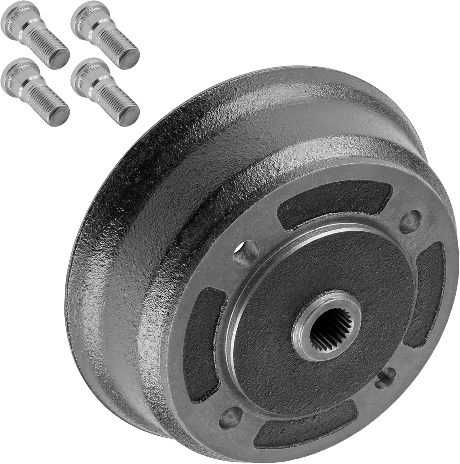 Caltric Rear Wheel Brake Hub Left/Right with Studs Compatible with Kawasaki Mule 3010 KAF620E 4x4 2002-2008