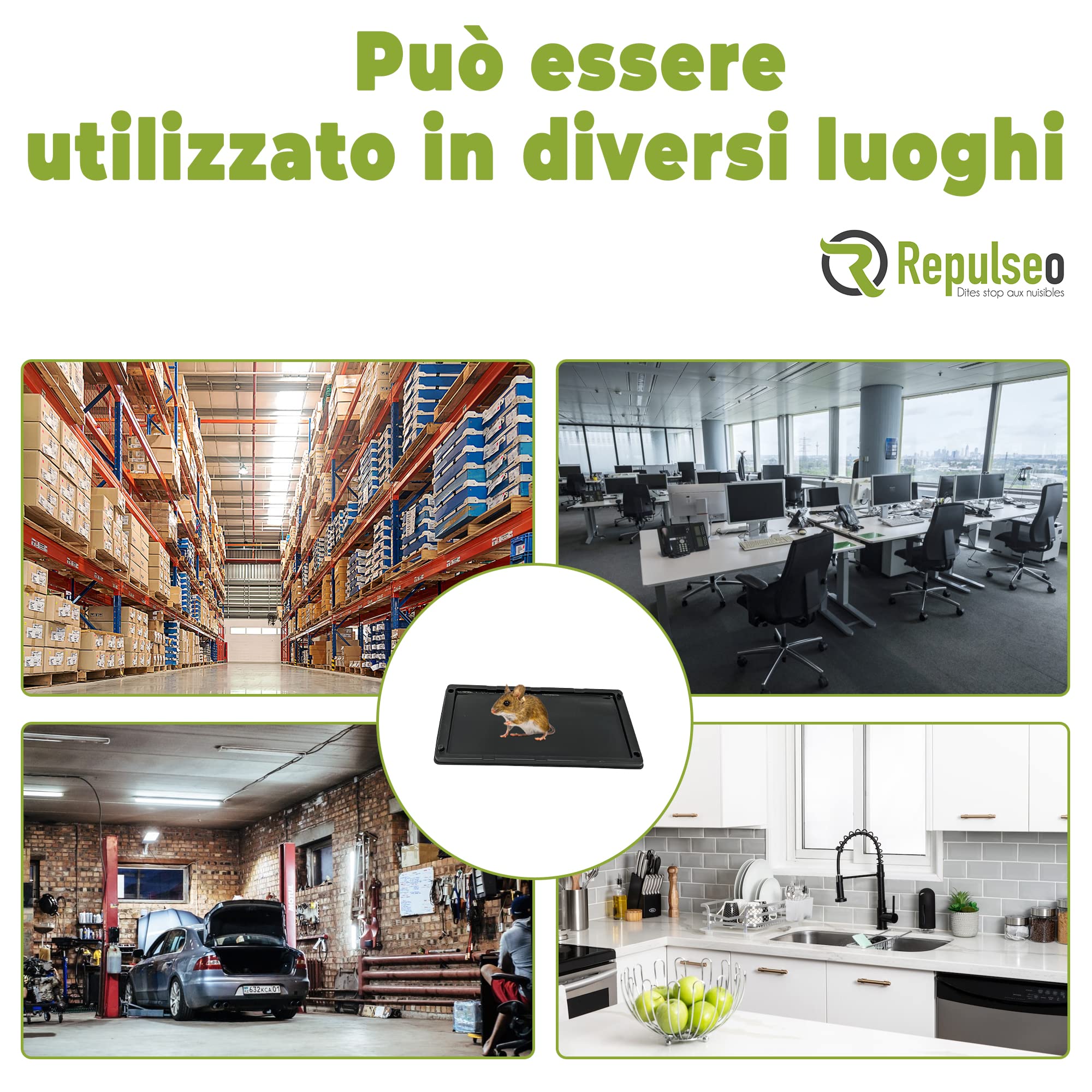 Trappola Adesiva per Topi e Ratti, Grandi Trappole con Colla Professionali, Cattura di roditori, ultra Appiccicoso (10 Piastre Adesive)