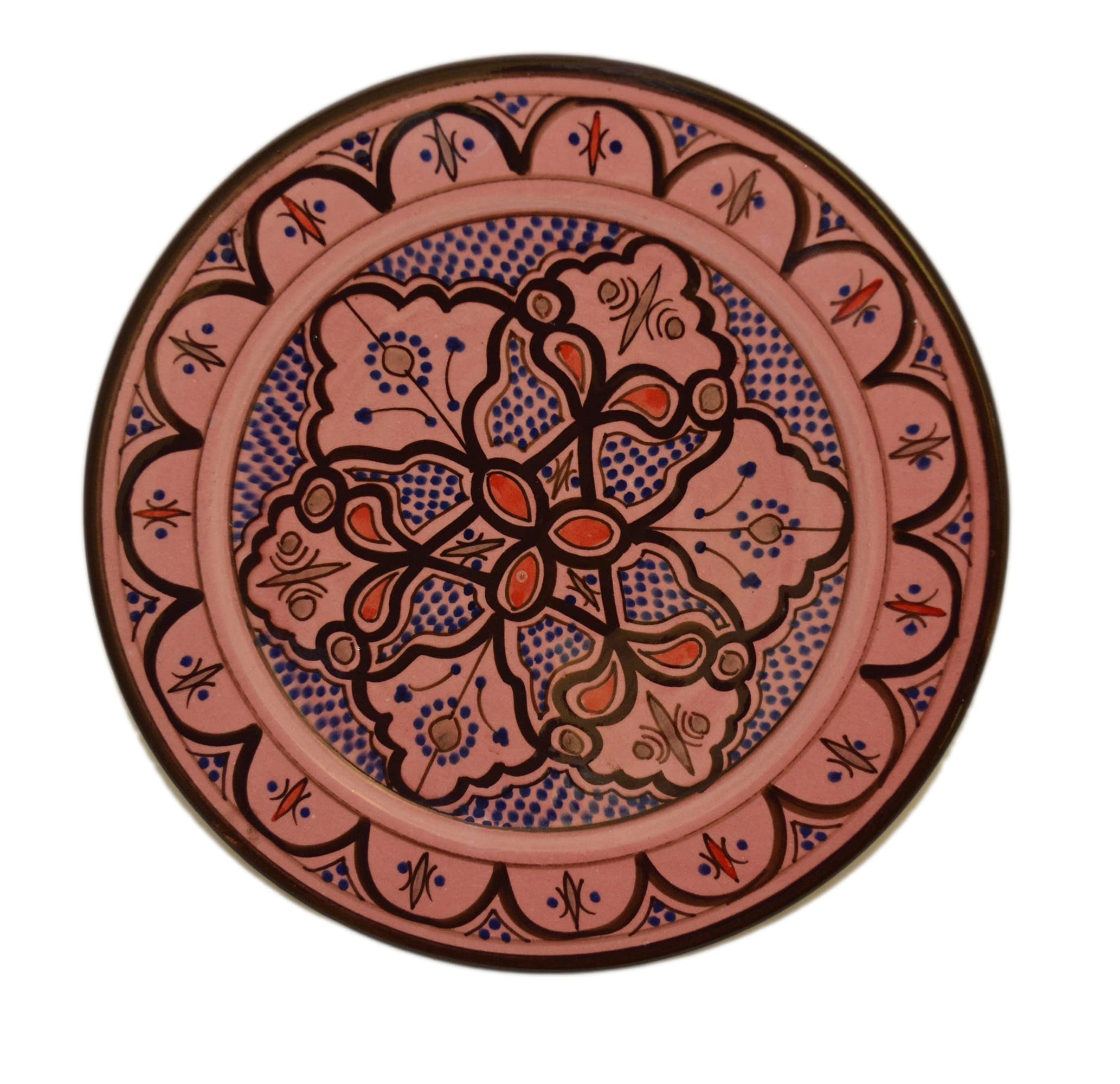 Ceramic Plates Moroccan Handmade Appetizer Tapas Serving Decorative 10 inches Round