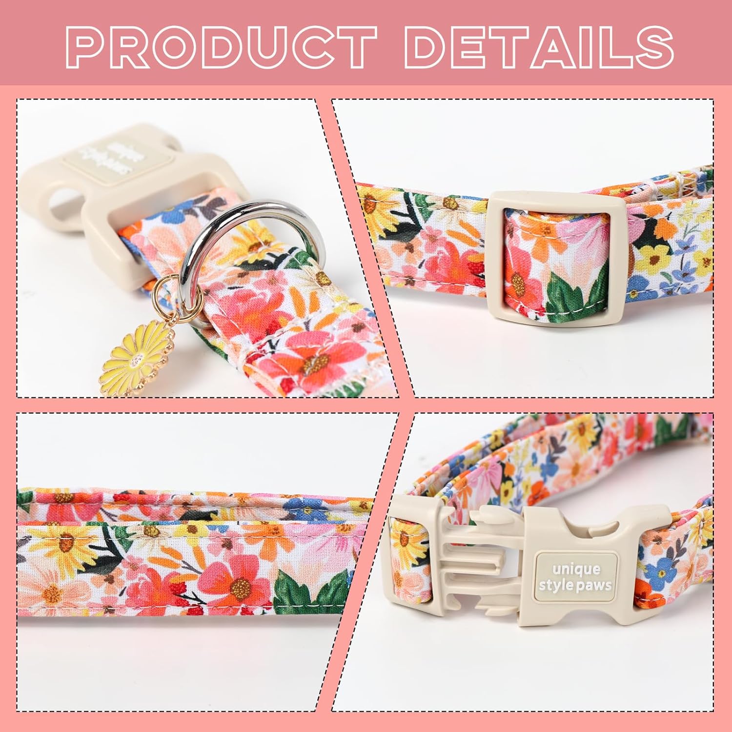 Charming Paws: The Stylish Flower Pendant Dog Collar Review