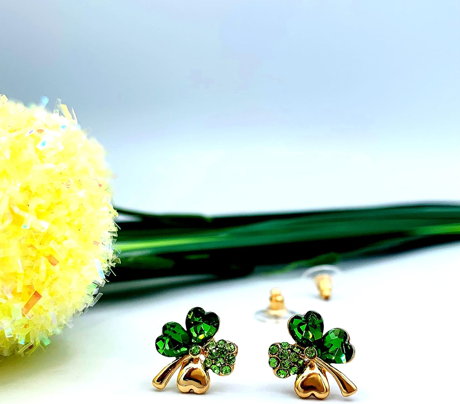 Mall of Style Four Leaf Clover Necklace - St.Patricks Day Earrings - Shamrock Earrings - Irish Jewelry - Bracelet - Image 3