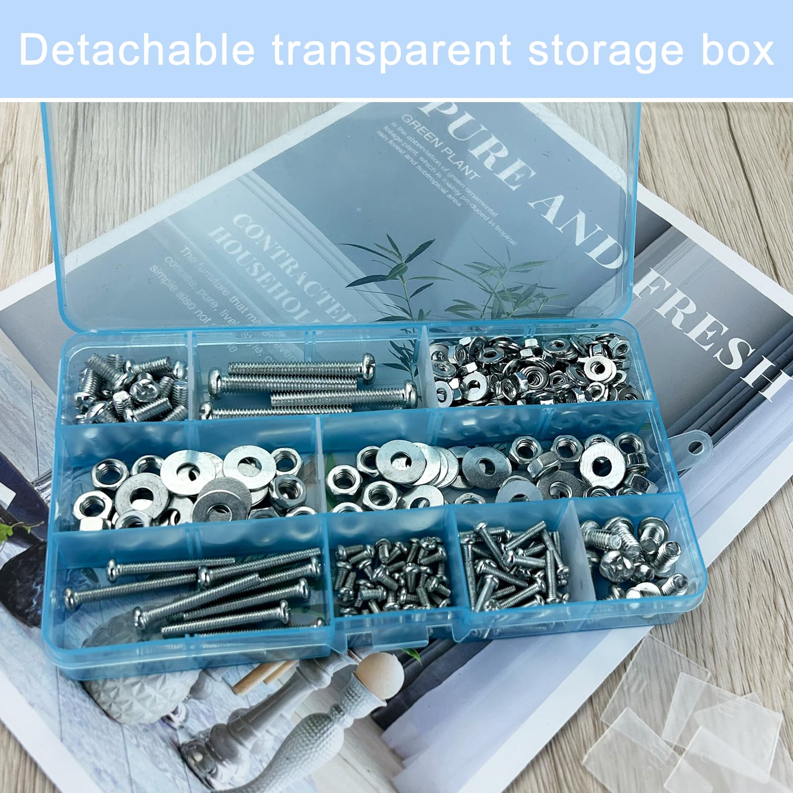 TOKERD Lot De 6 Boîtes De Rangement 15 Compartiments, Avec Réglables Séparateurs, Boite Compartiment Plastique Rangement Pour Artisanat Bijoux Et Organisateur De Bead, Boucles, Petites Pièces