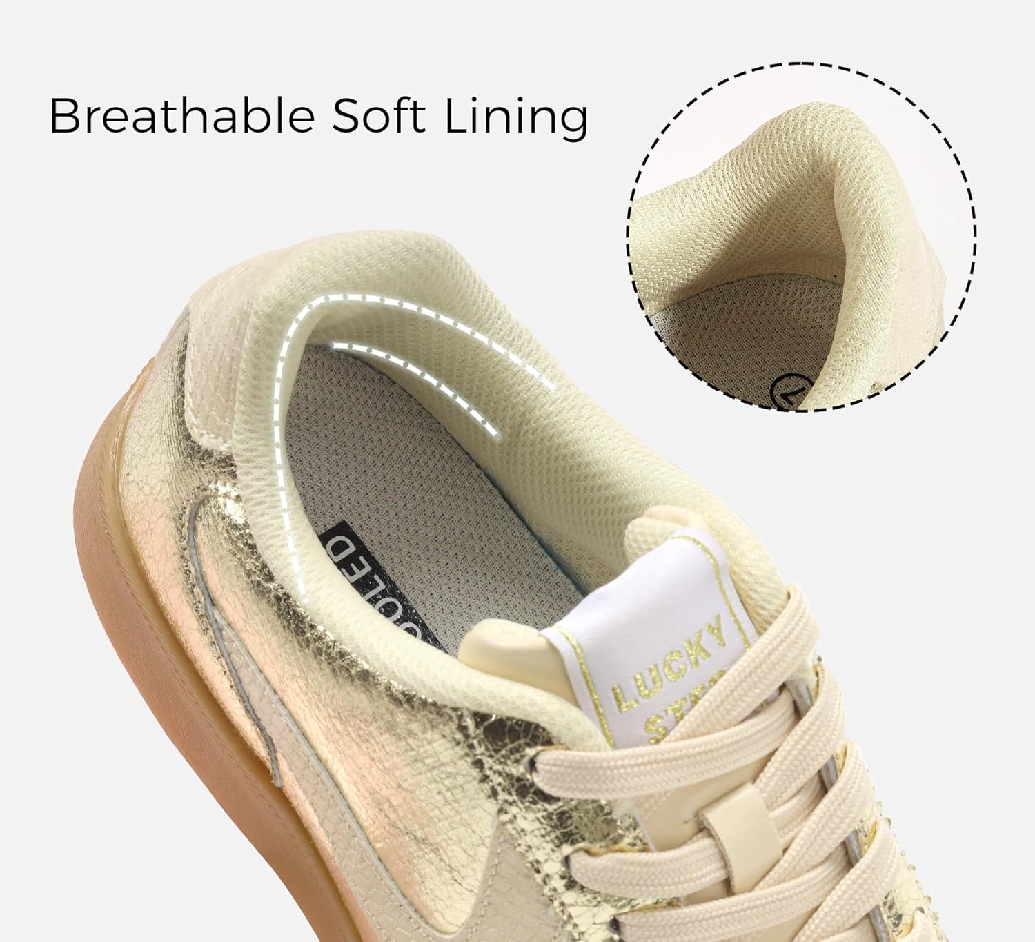 LUCKY STEP Women's Retro Fashion Sneakers Classic Casual Walking Shoes Non Slip Comfort Skate Shoes - Image 5