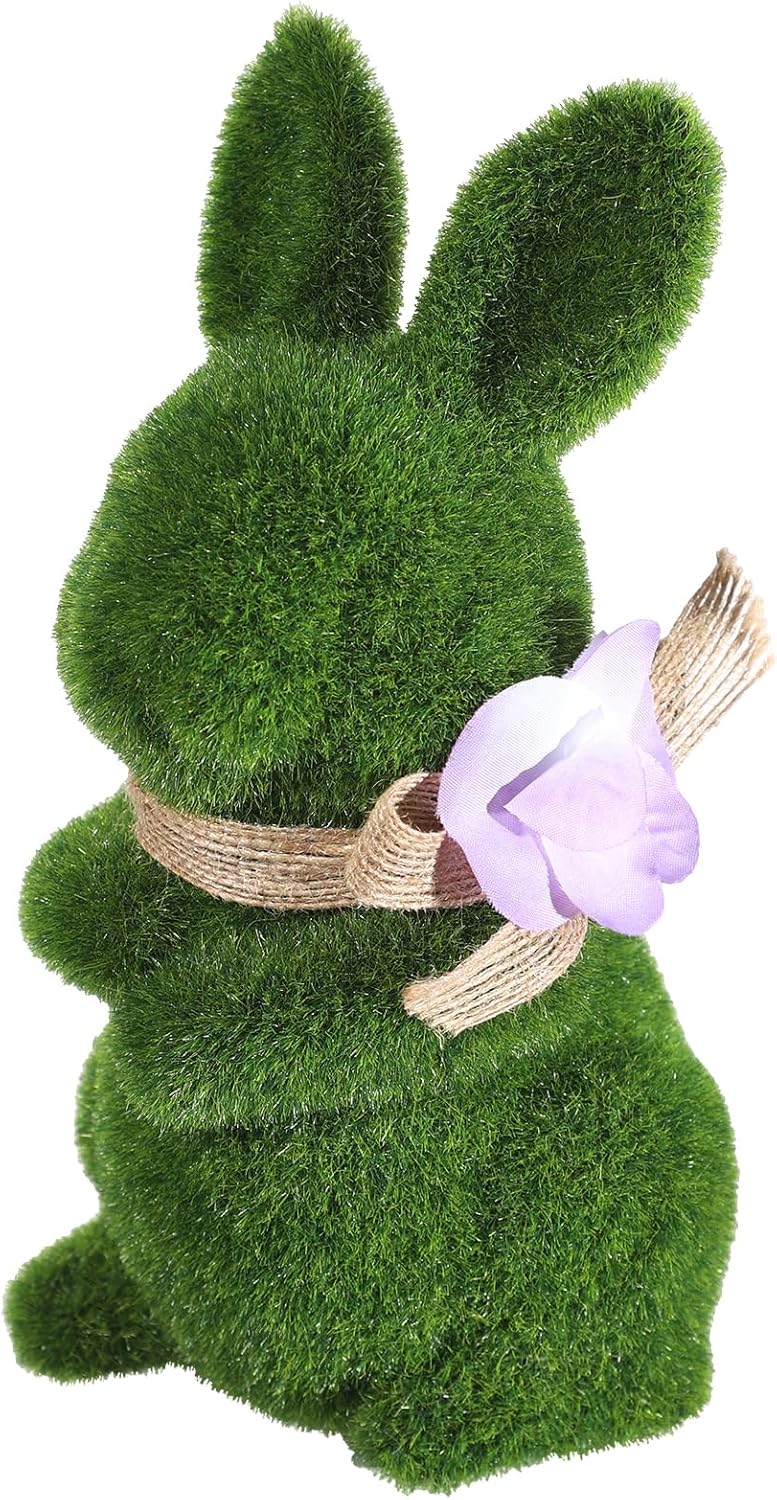Amazon.com: HJANDHJ Easter Moss Bunny - Easter Decorations Artificial ...