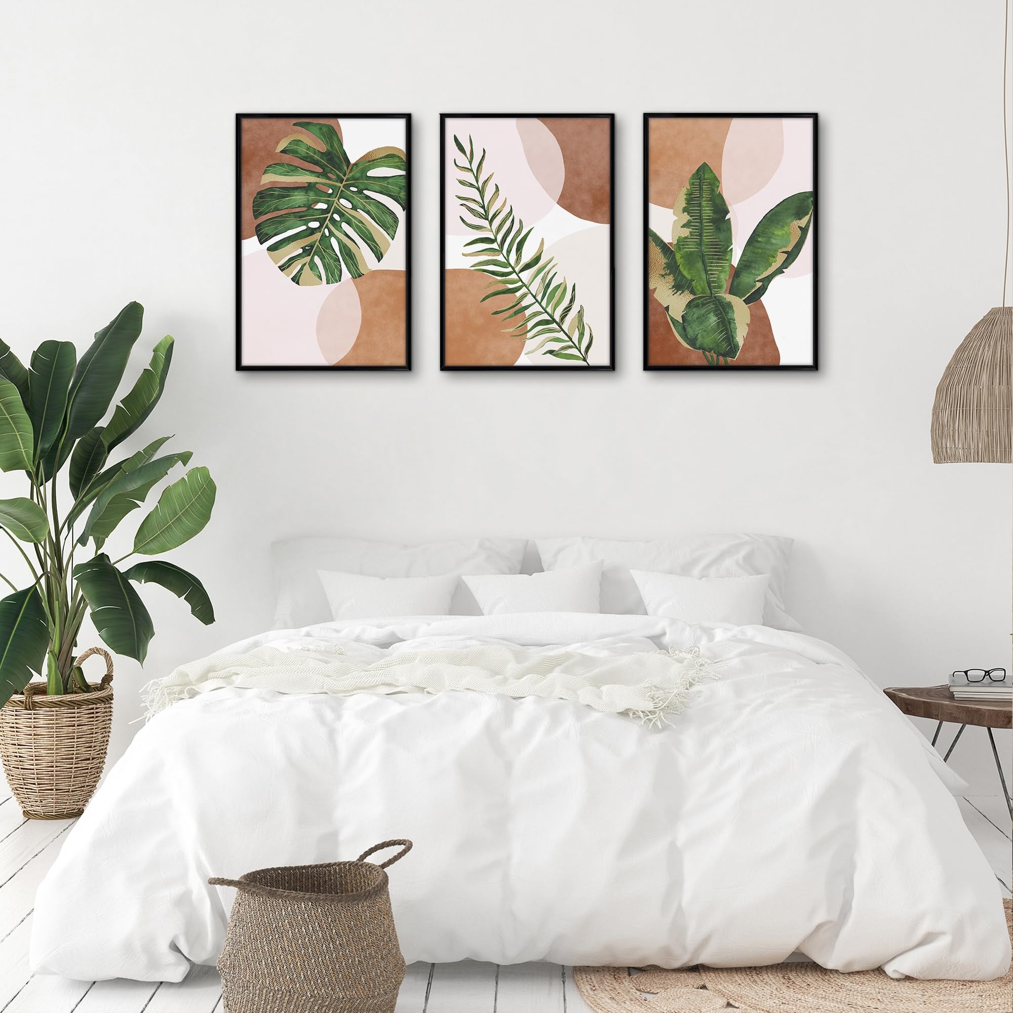 Americanflat Cadre Photo 40x60 cm Noir - Cadre 60x40 cm avec Encadrement Fin et Plexi Poli - Matériel de Suspension Intégré pour Mur - Suspension Horizontale ou Verticale - Lot de 3