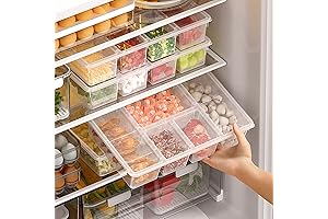 Large Snack Containers: Taiuloo 2 Pack 5 Compartment Veggie Tray