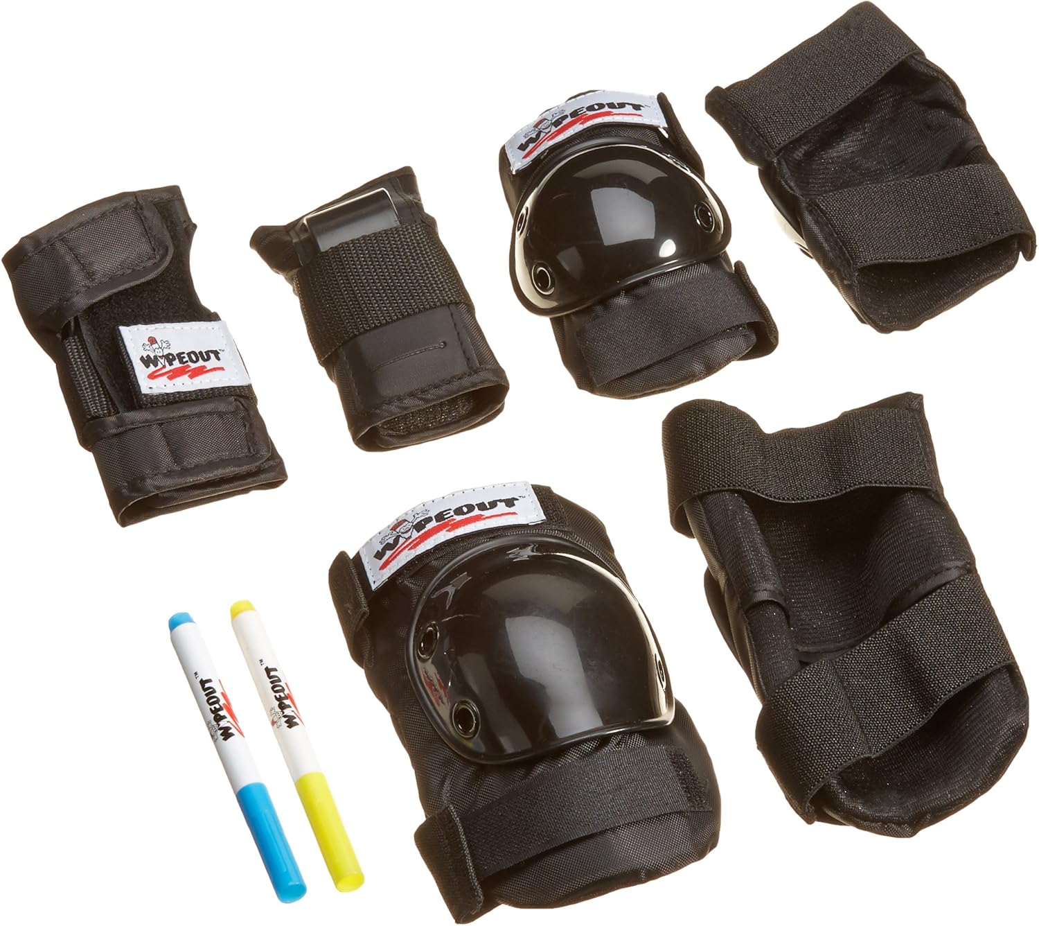Wipeout Dry Erase Kids Pad Set with Knee Pads, Elbow Pads, and Wristguards