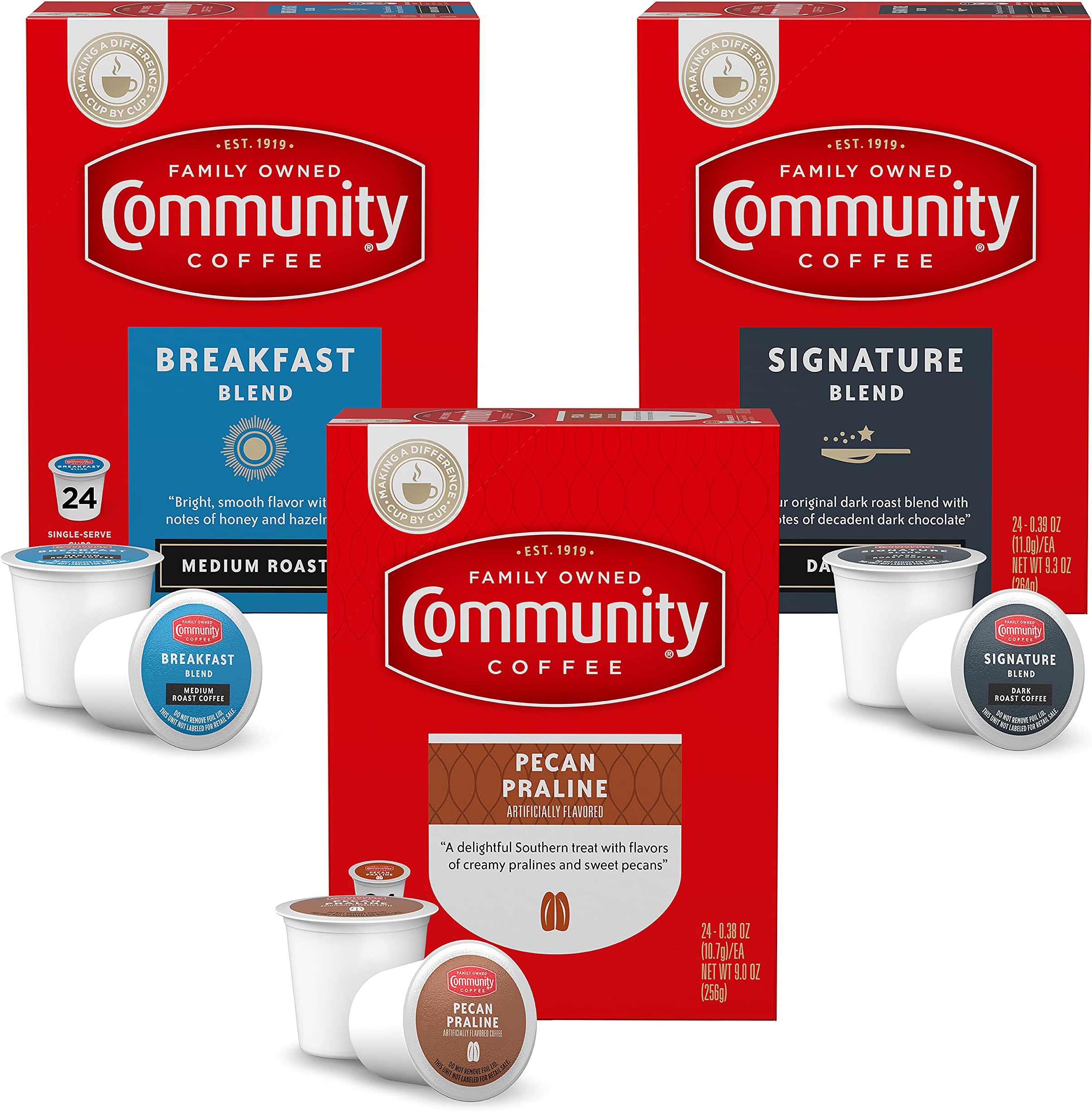 Community Coffee & Chicory 18 Count Coffee Pods, Medium