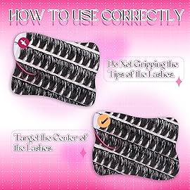 FADLASH Cluster Lashes D Curl Wispy Individual Lashes DIY Eyelash Extension Natural Look Reusable Fluffy Cluster Eyelash Extensions Self Application At Home (60D-0.07D-12-18MIX)