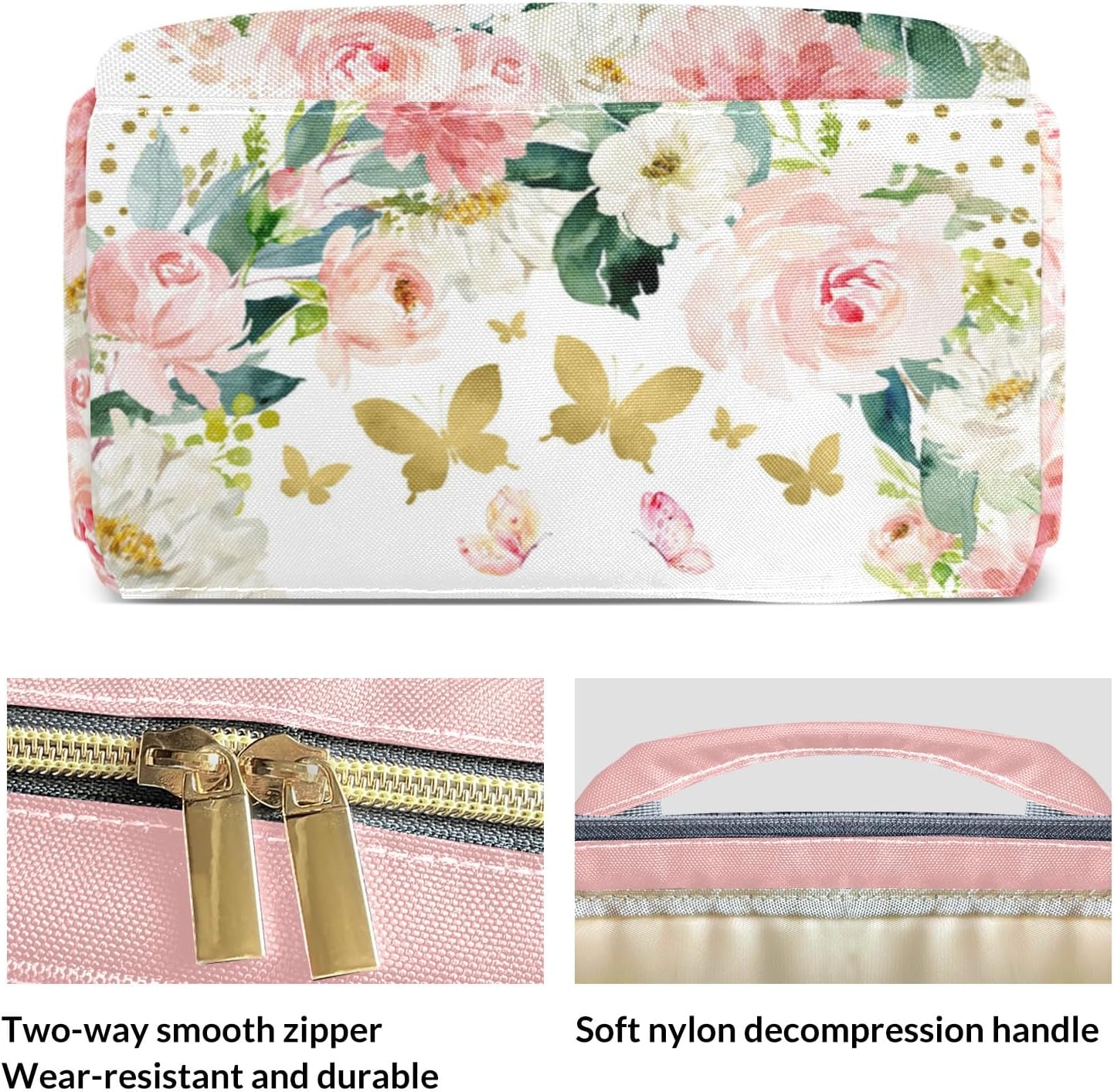 Watercolor Floral Butterfly Koala Personalized Diaper Bag Nursing Baby Bags Nappy Bag with Name Casual Travel Nappy Backpack with Thermal Pockets Customized