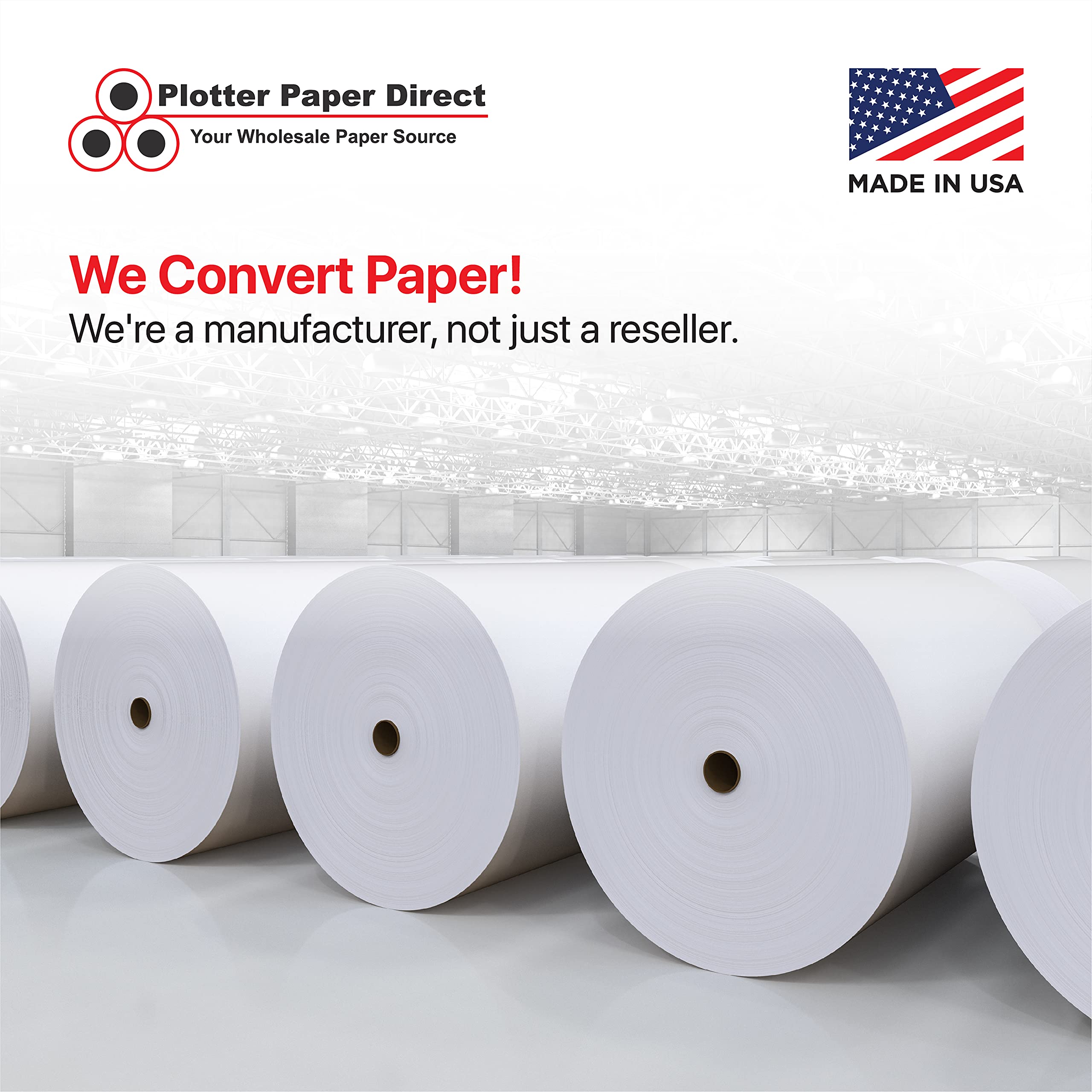 Plotter Paper Direct (24 libras, revestido, 4 rollos, núcleo de 2 pulgadas, 24 pulgadas x 150 pies) para impresión CAD en impresoras de inyección de tinta de formato ancho