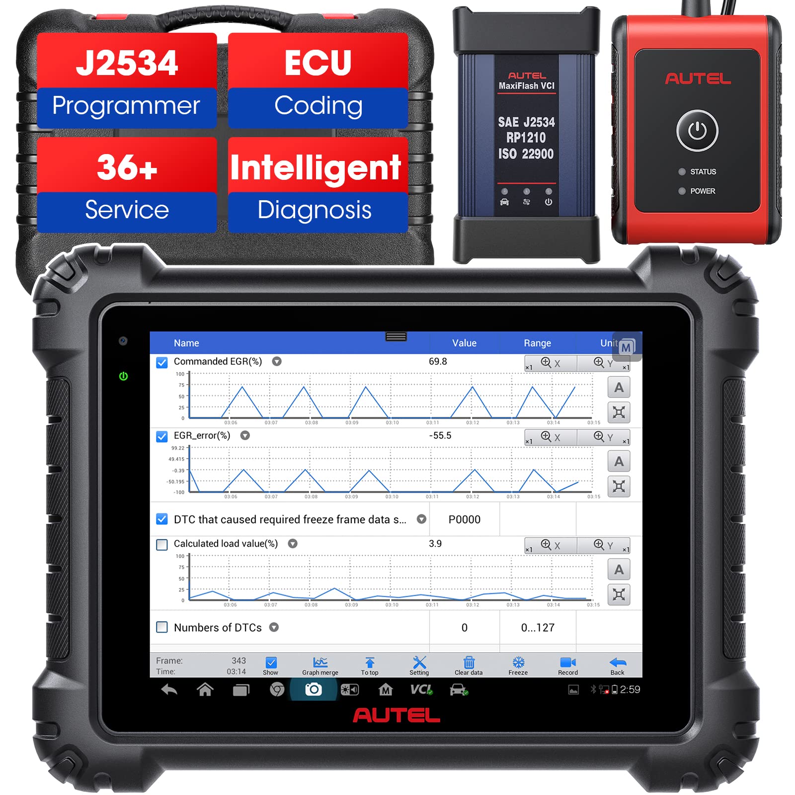 Buy Autel MaxiSys MS909CV Scanner 2022 Heavy Truck Tool Updated of