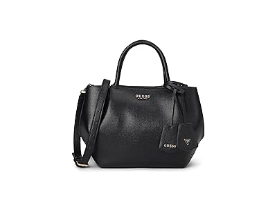 GUESS Amorette Girlfriend Satchel Satchel Handbags Black, Polyurethane