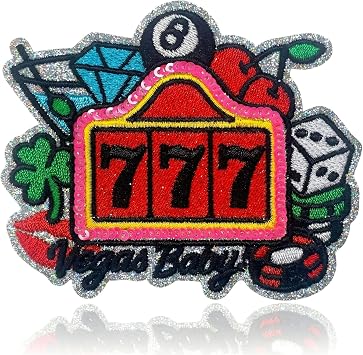 FANCIBAND Vegas Baby 777 Casino Patch 3" Funny Lucky