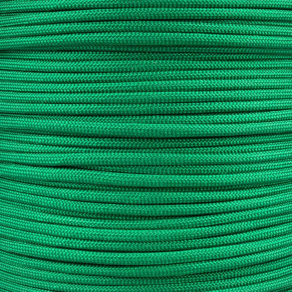Paracord Planet Solid Color 550lb Paracord – 7 Strand Type III Nylon Cord for Indoor and Outdoor Tasks – Jewel Green (100 ft)