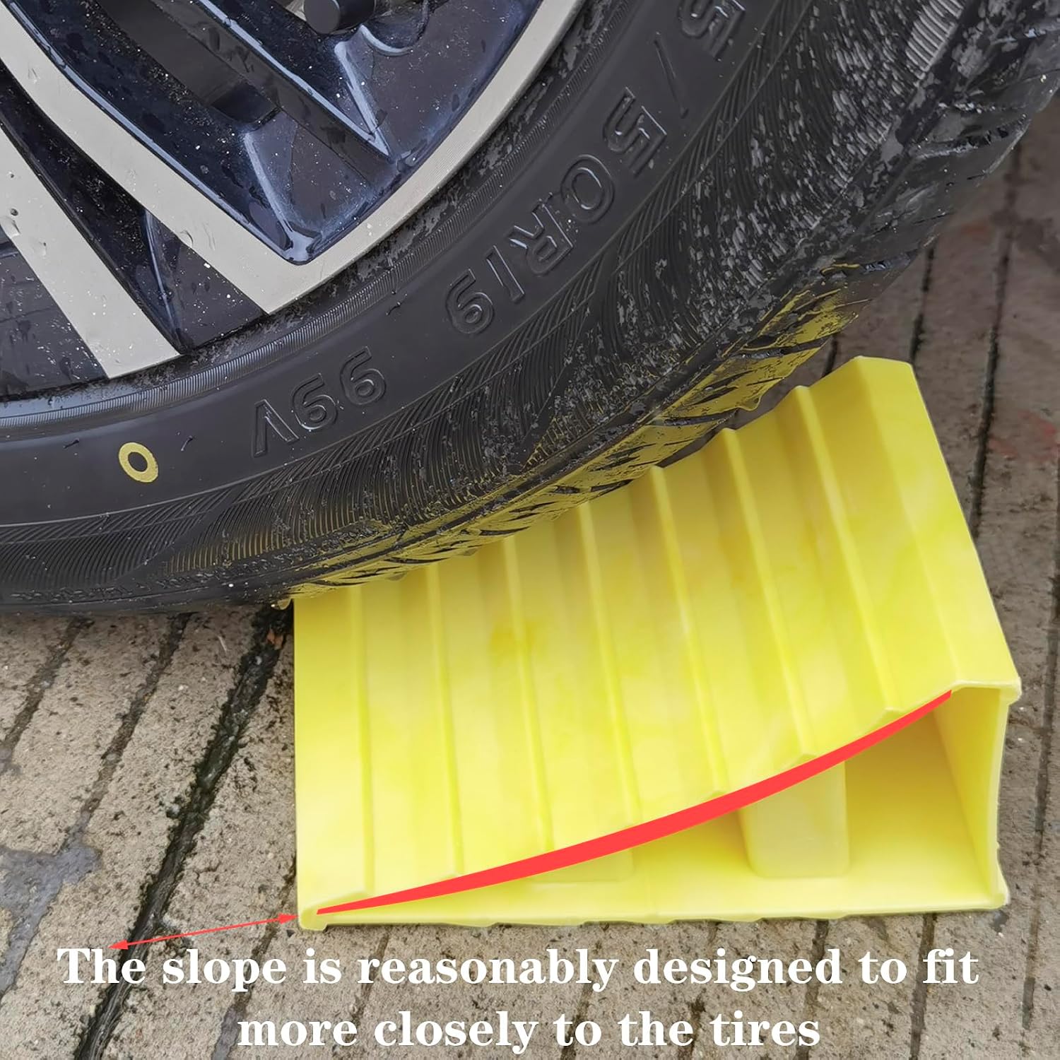 4 Pack Wheel Chocks, Non Slip Base, Tire Chocks，Heavy Duty Safety Wheel Chocks for RV, Trailer - Car Truck Stopper，Helps Keep Your Trailer or RV in Place