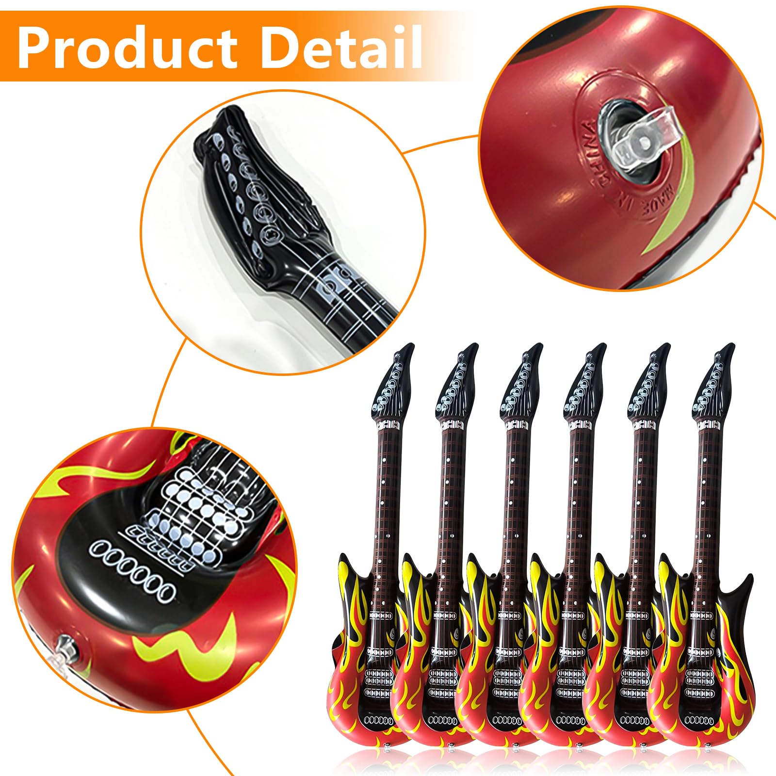 Guitare Aérienne Gonflable Instruments Gonflable 22Pcs, Guitare Gonflable Pour Enfants, Fun Guitare PVC Gonflable Guitare Aérienne Gonflable Instruments Gonflable 22Pcs, Guitare Gonflable Pour Enfants, Fun Guitare PVC Gonflable