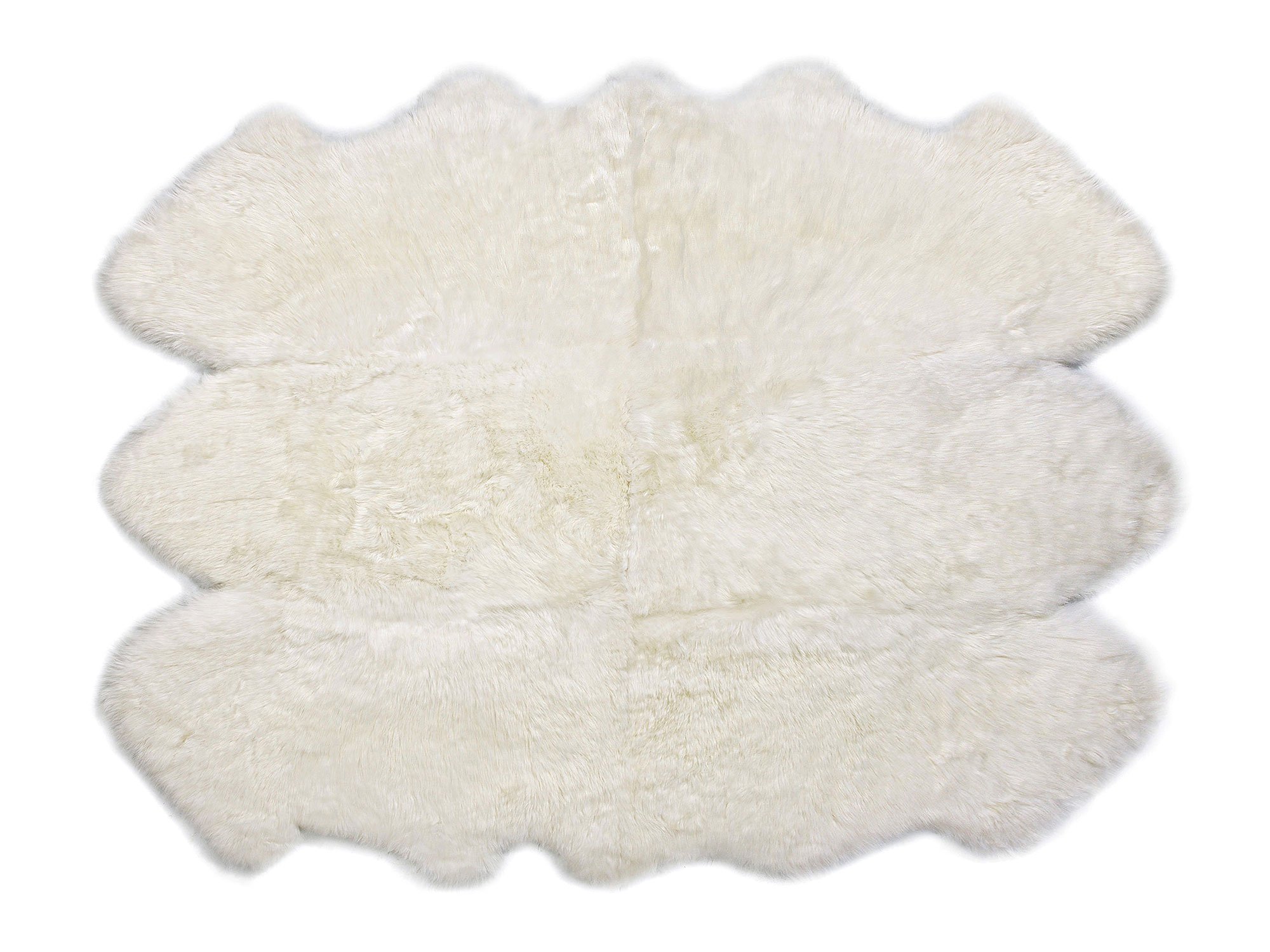 AUSKIN Premium Sheepskin Rug 6 Pelt Ivory Fur