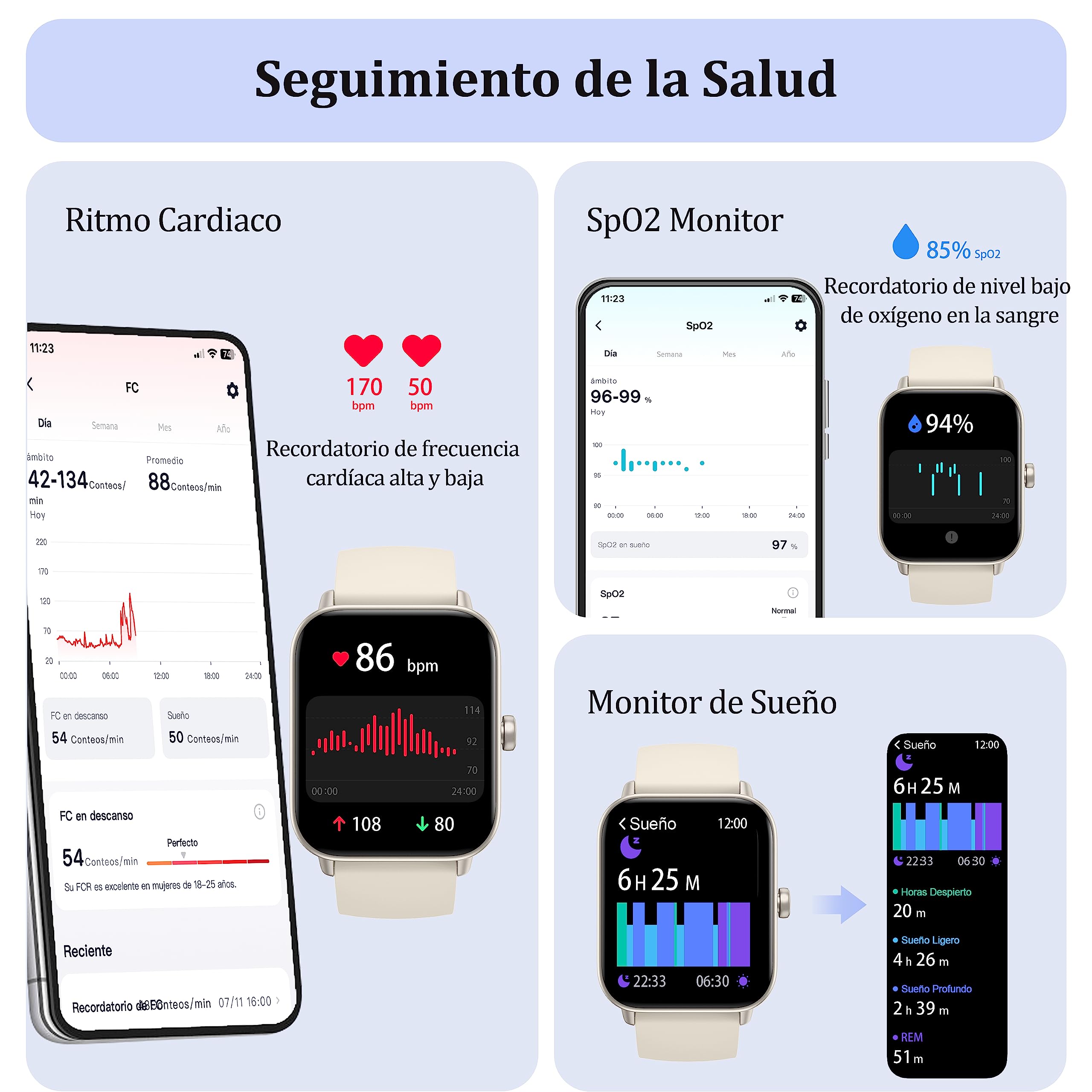 KALINCO Reloj Inteligente Mujer Hombre con Alexa, Smartwatch Llamadas y Whatsapp/Estrés/Ritmo Cardíaco/Oxígeno Sanguíneo/100 Deportes/Sueño, 5ATM Impermeable Regalo iOS Android