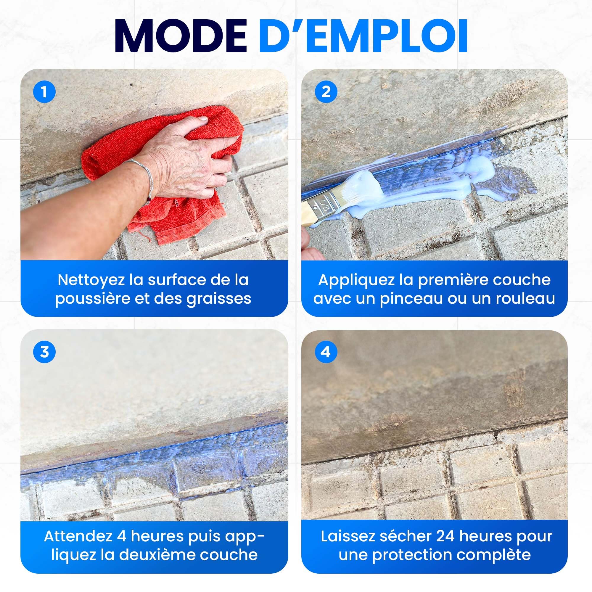 Etancheite Toiture 2.5 KG | Resine Etancheite Liquide Transparente | Agent de Revêtement Imperméable Transparent | Parfait pour Terrasse, Toits, Extérieurs, Intérieurs, Cuisine