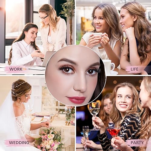 Miniatura 7 de SONAFEEL Pestañas de ojo de aspecto natural 3D visón pestañas naturales 0.591 in 12pares de ojos de gato ligeras reutilizables pestañas postizas