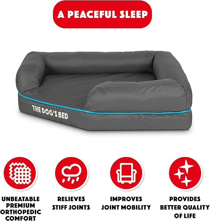 Cama Ortopédica para Perro Tipo Esquina Mediana con Espuma Viscoelástica miniatura 2