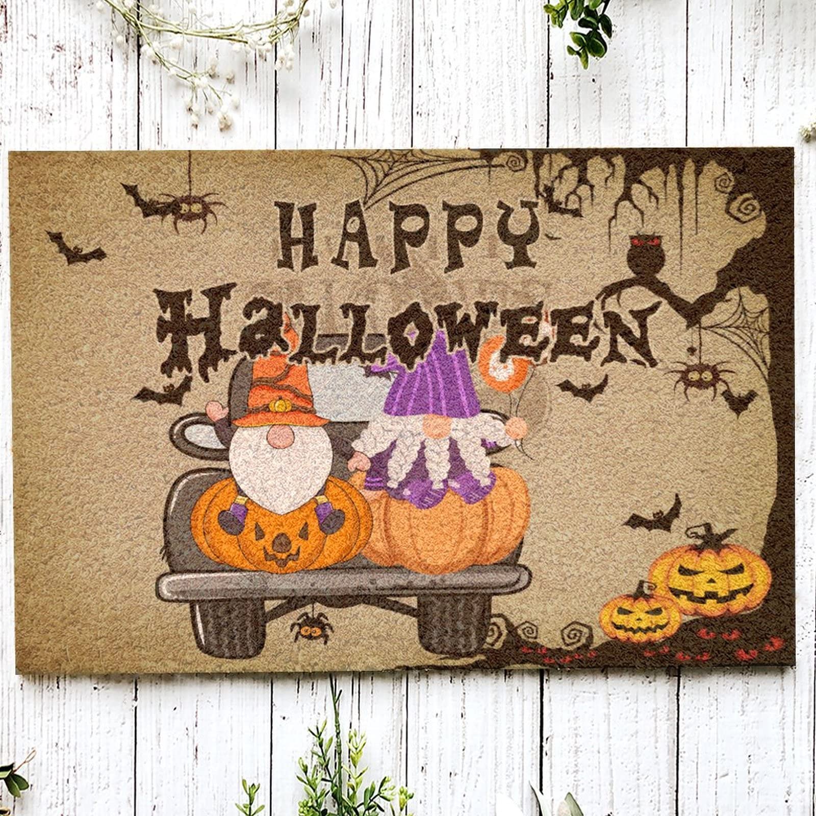 URFEDA Paillasson Thankful, Fond antidérapant saisonnier Automne récolte Thanksgiving Tapis de Paillasson décoratif pour l'automne et l'Action de grâces pour intérieur extérieur 40 * 60cm Type 9