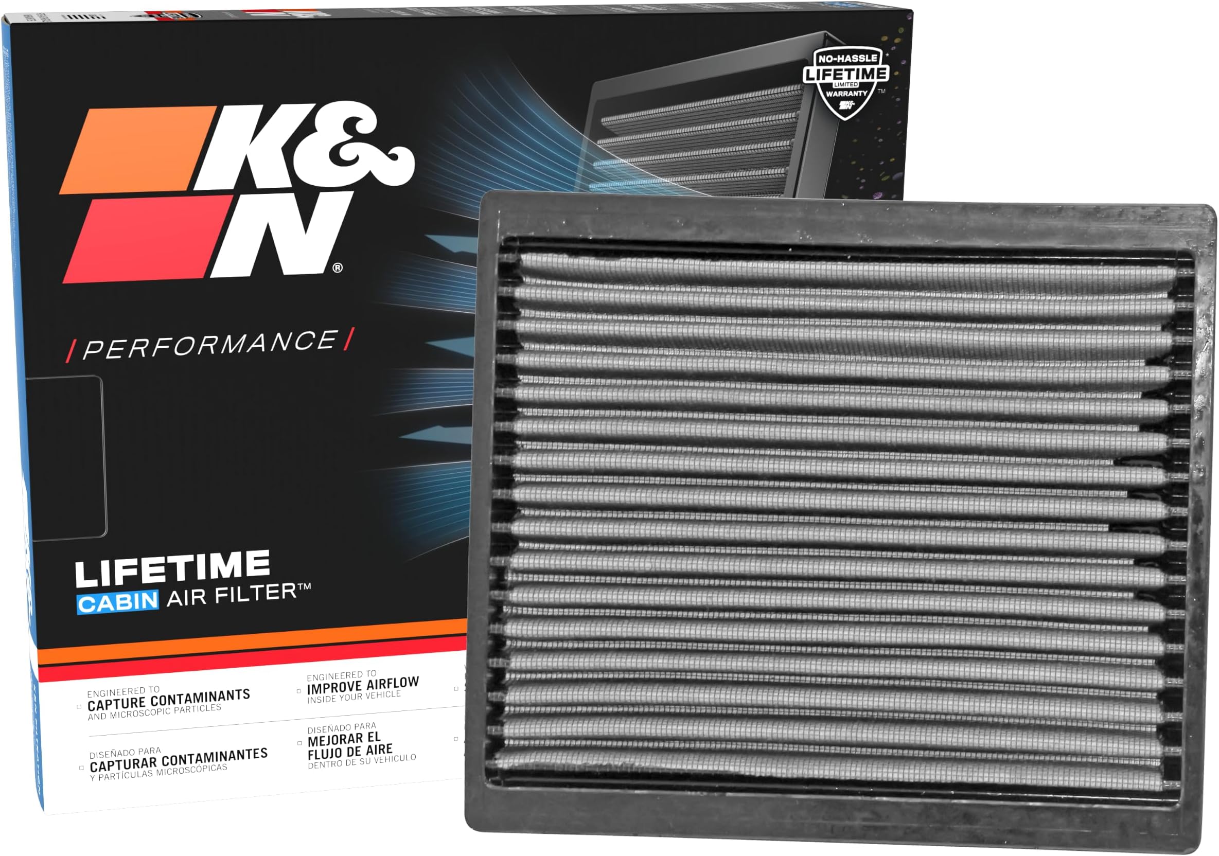 K&N Cabin Air filter compatible with Ford Mustang (VF2020), Weiß