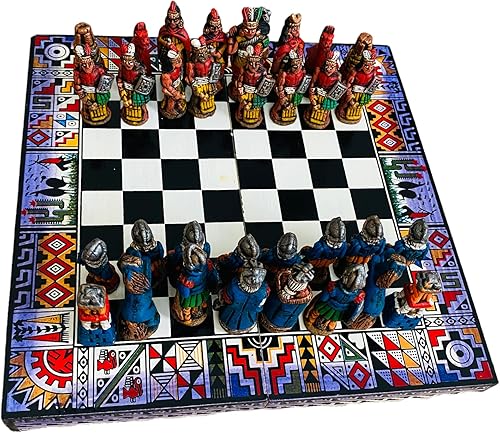 Miniatura 7 de Tablero de ajedrez peruano hecho a mano de 8 pulgadas, juegos de mesa para niños y adultos, aptos para principiantes, Incas Vs Conquistadores