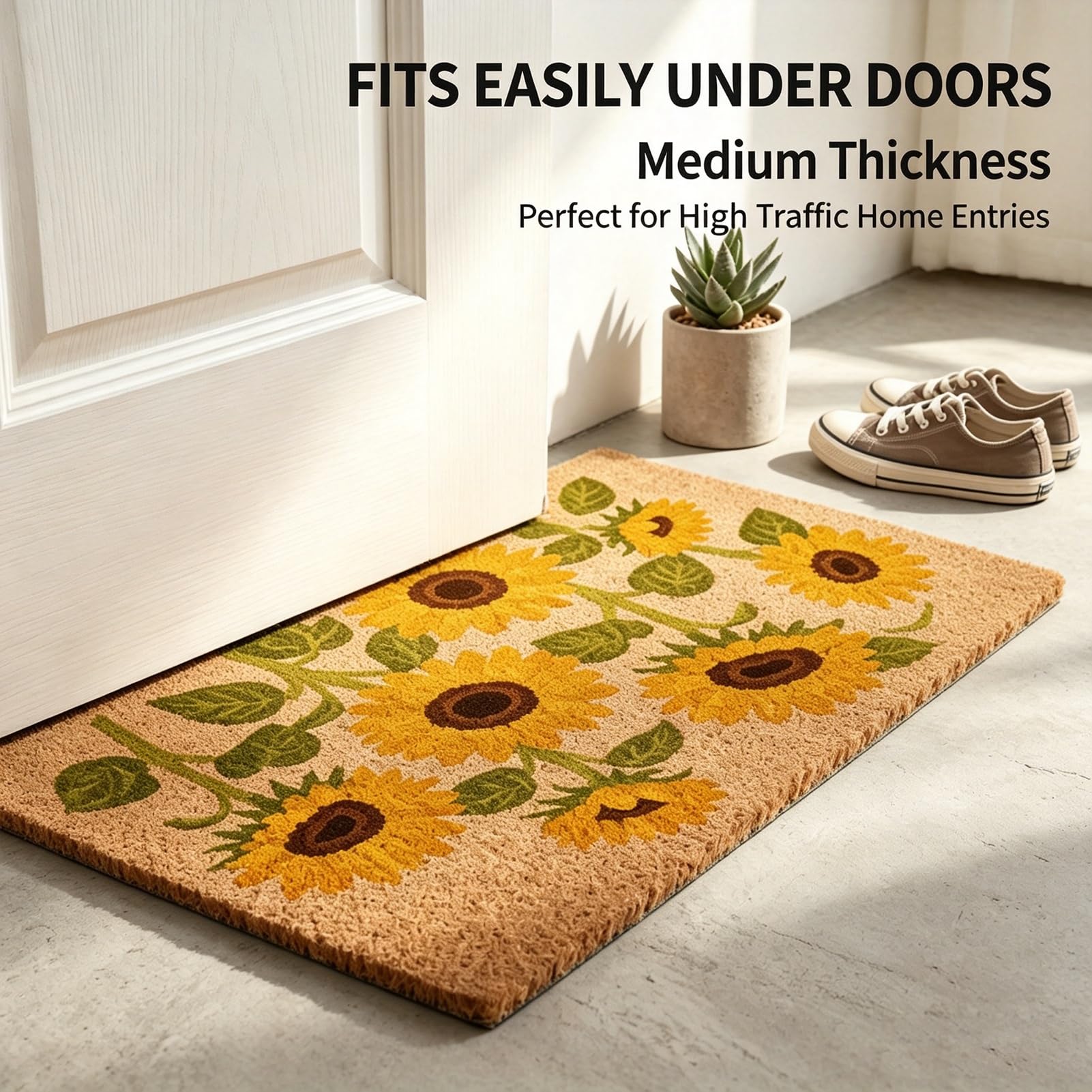 Felpudo Exterior Alfombra Entrada Casa Antideslizante | Para Puerta, Pasillo, Jardín, Interior y Exterior Fácil de Limpiar Felpudo Entrada Casa(C,50x80cm)