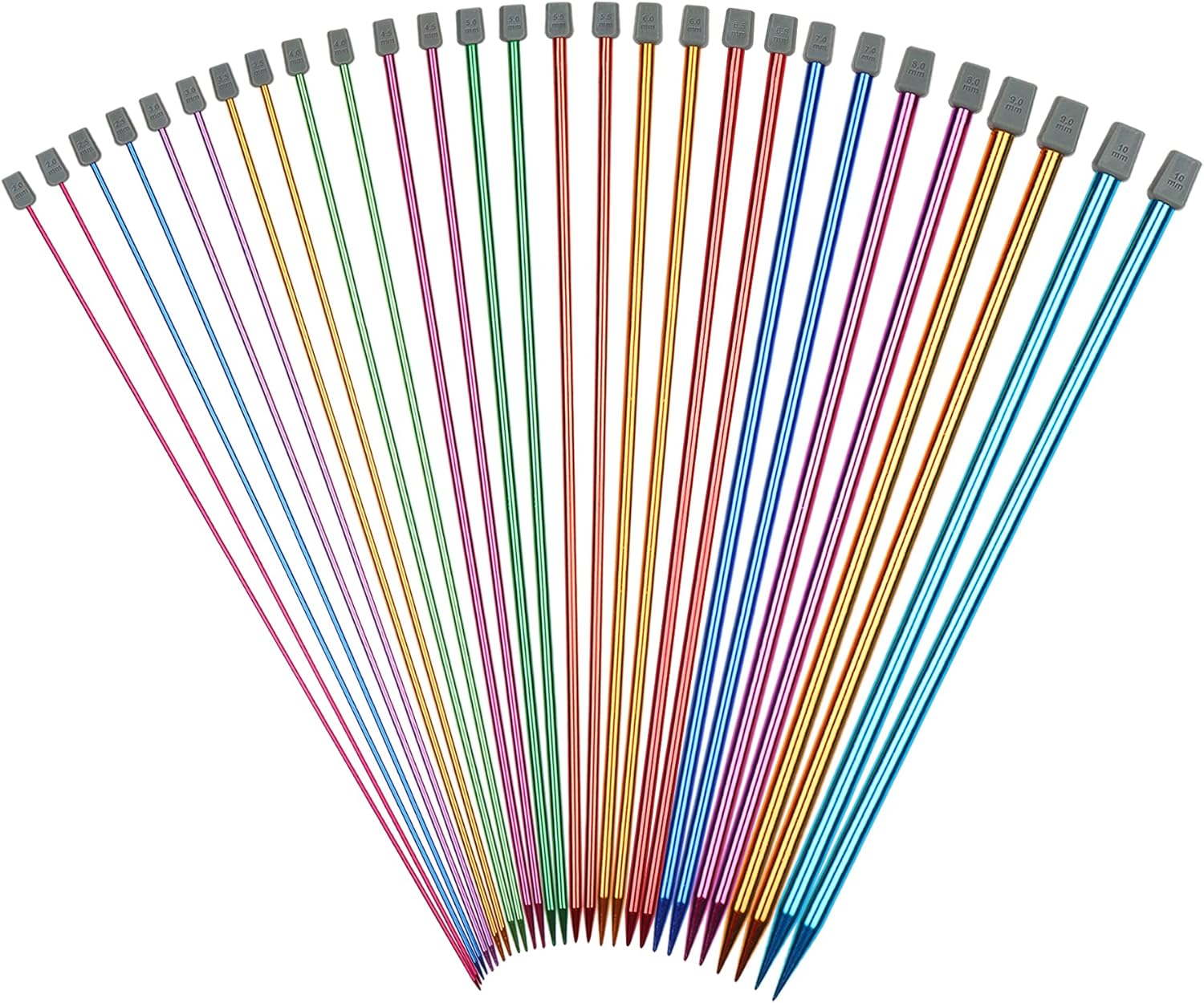 Coopay Knitting Needles Set 35cm UK Size, Long Lightweight Knitting