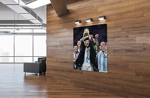 Miniatura 4 de SpiritualHands Póster de Lionel Messi, lienzo artístico de pared de Messi Argentina, carteles de fútbol de Leo Messi para dormitorio de niños,