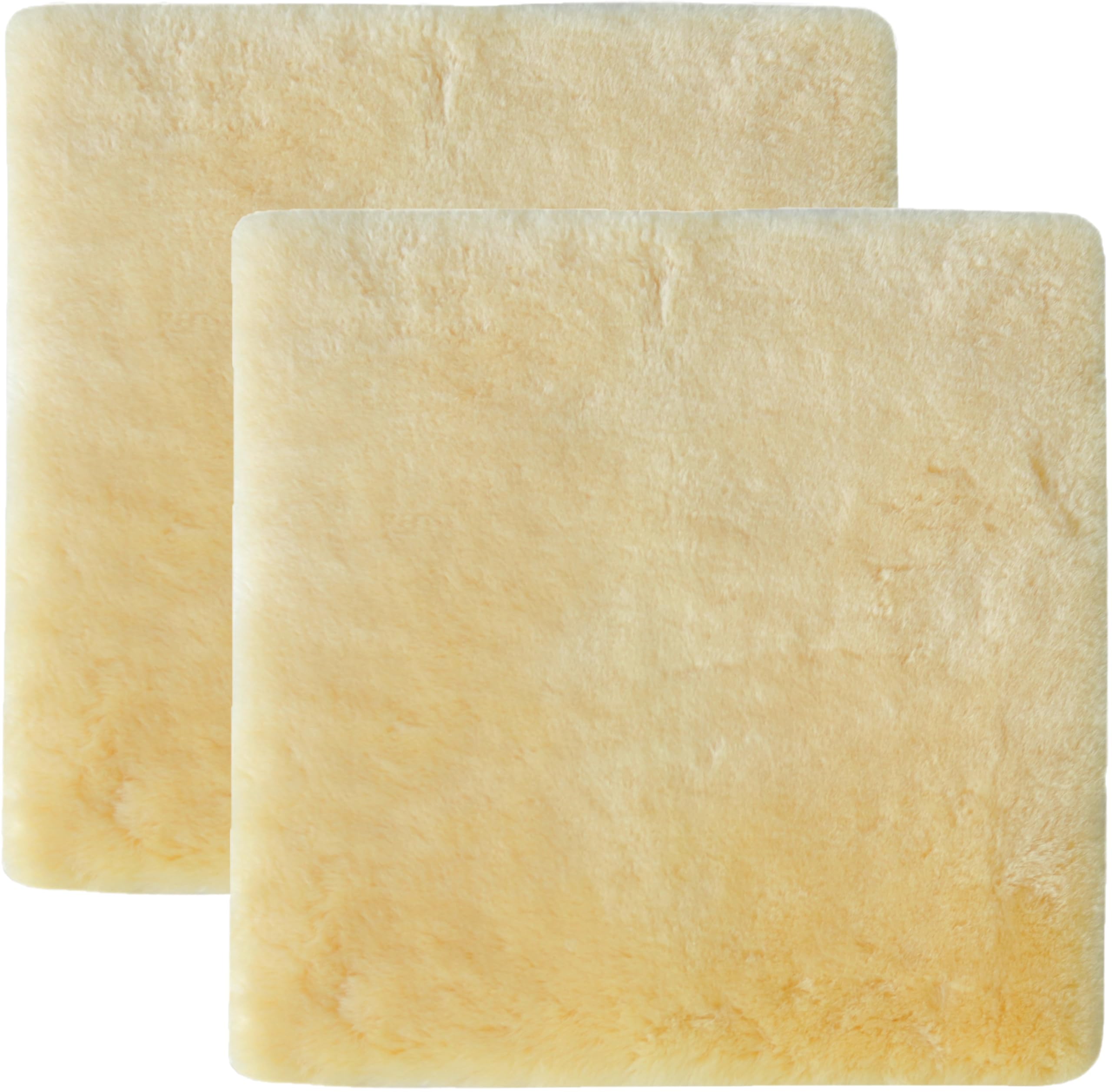 Natural Medical Sheepskin Pad, Non-Slip Back, Natural, 17 x 17 in, 2 Pack