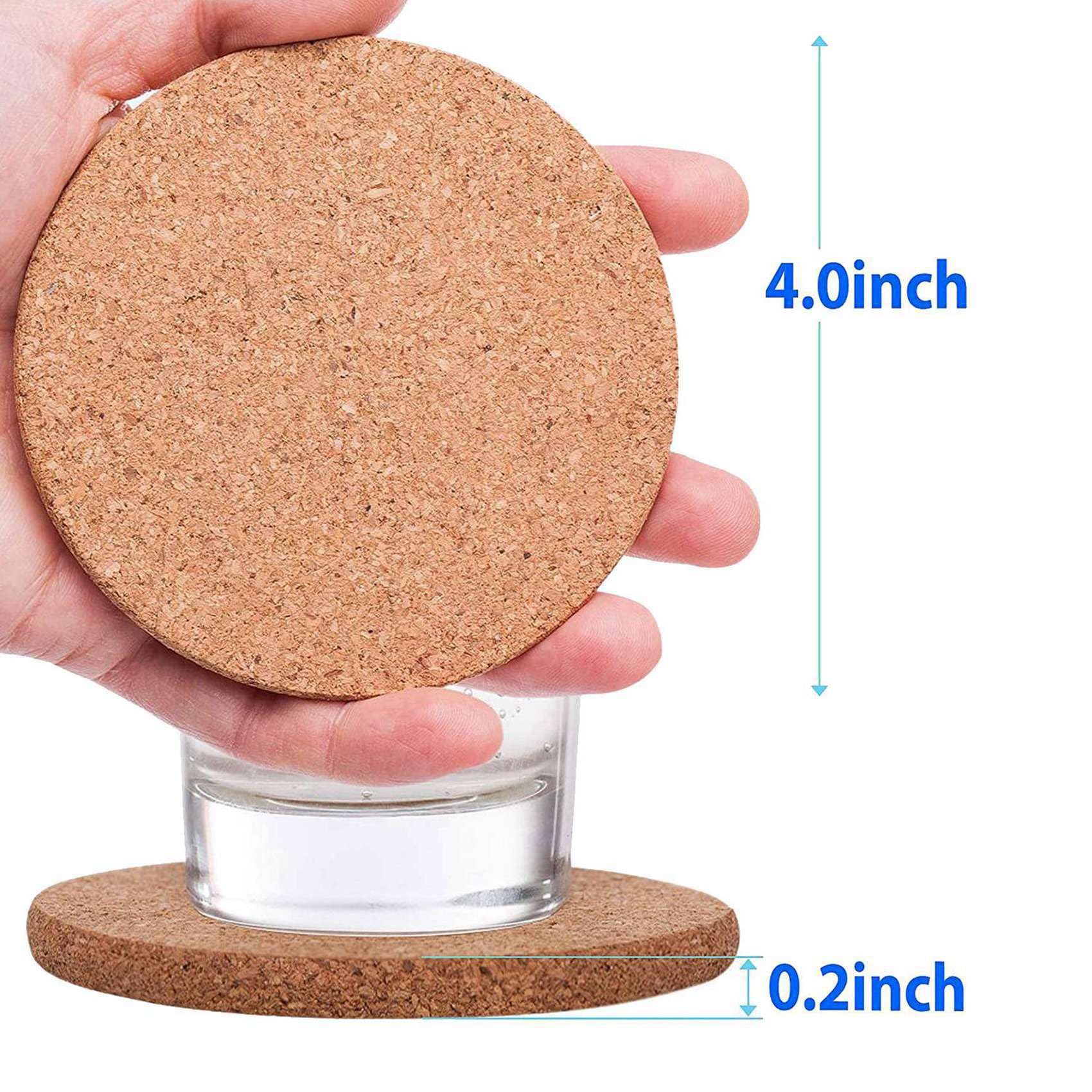 100 Paquets de sous-Verres en LièGe pour, sous-Verres de Bar Absorbants RéSistants à la Chaleur Soucoupes RéUtilisables pour Verres à Vin Tasses Tasses