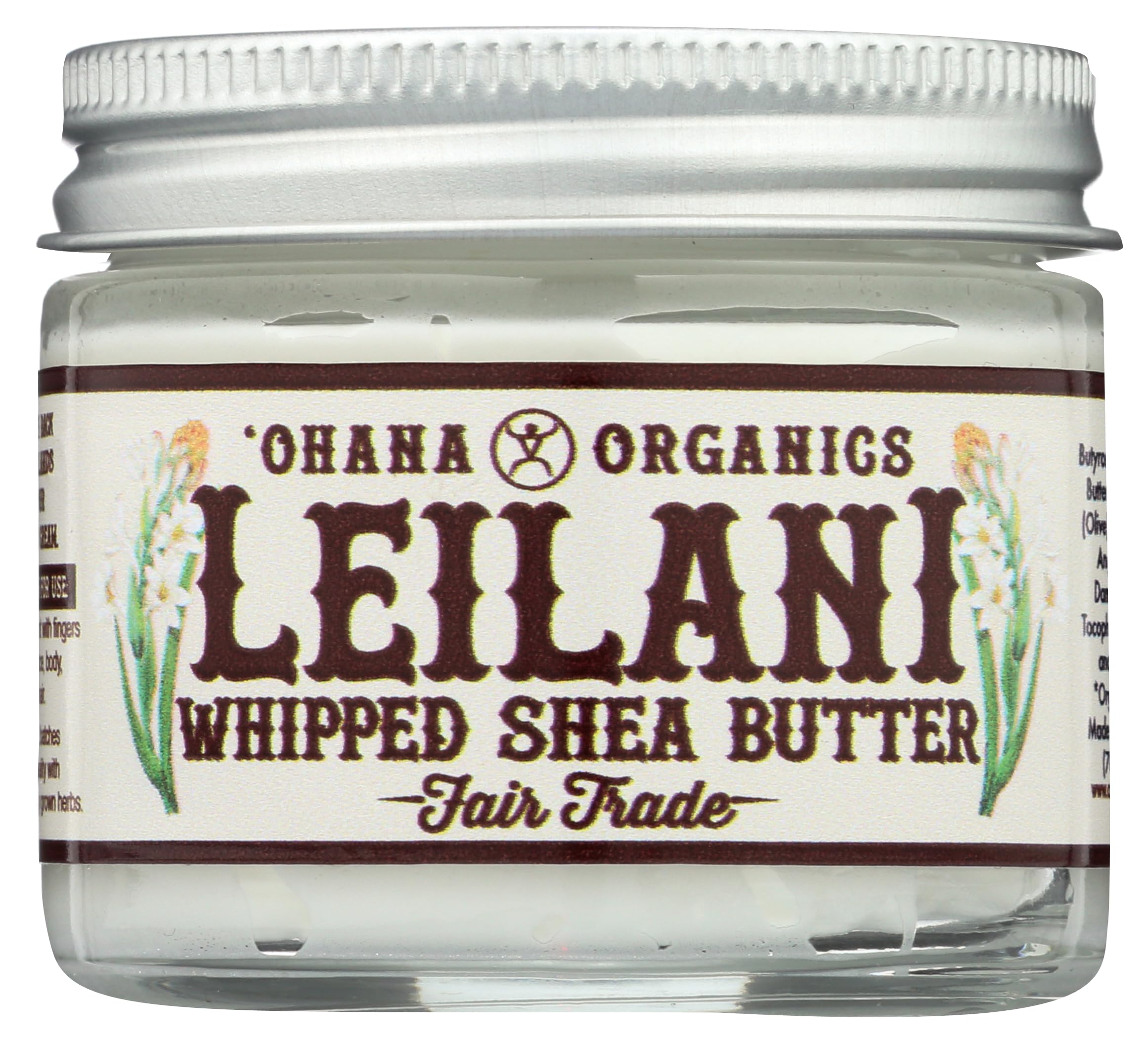 'Ohana Organics Moisturizing Leilani Hawaiian Whipped Shea Body Butter Cream, 2 oz