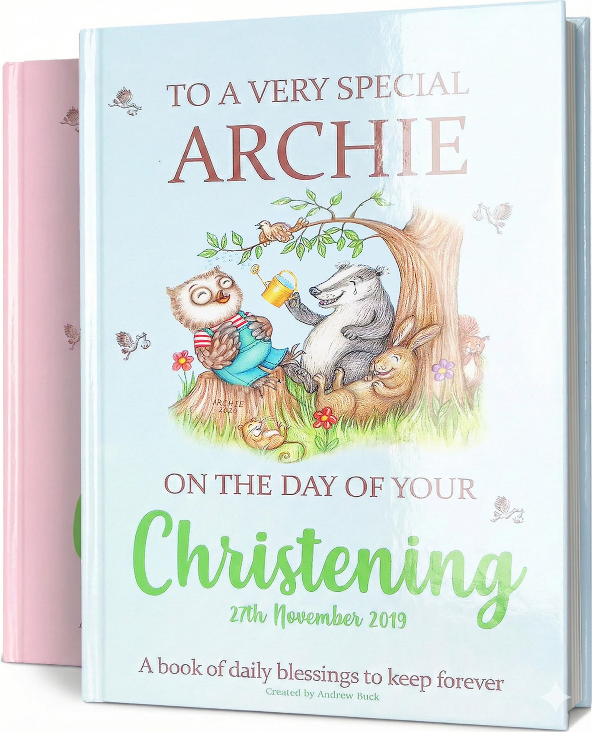 Personalised Christening Gift for Grandson, Granddaughter, Godson, Goddaughter. A Very Special Book of Daily Blessing with Beautiful Rhyming Words