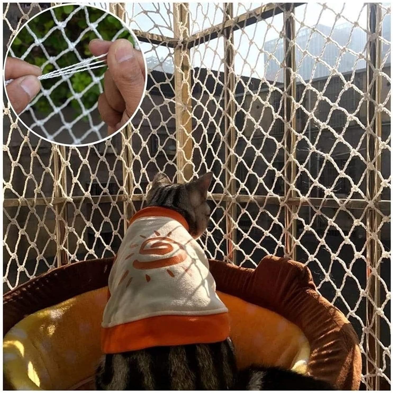 Garden Decoration Net, Automotive Spider Cargo net Children's Safety Nets, Pet Decorative Fences Garden Netting Hammocks Swing Nets Rope Netting (Color : Mesh 10cm, Size : 1 * 2m)