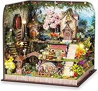 Vista 17 de TuKIIE Kit de muebles de casa de muñecas en miniatura, a escala 1:24, accesorios para casa de muñecas de madera, a prueba de polvo y movimiento