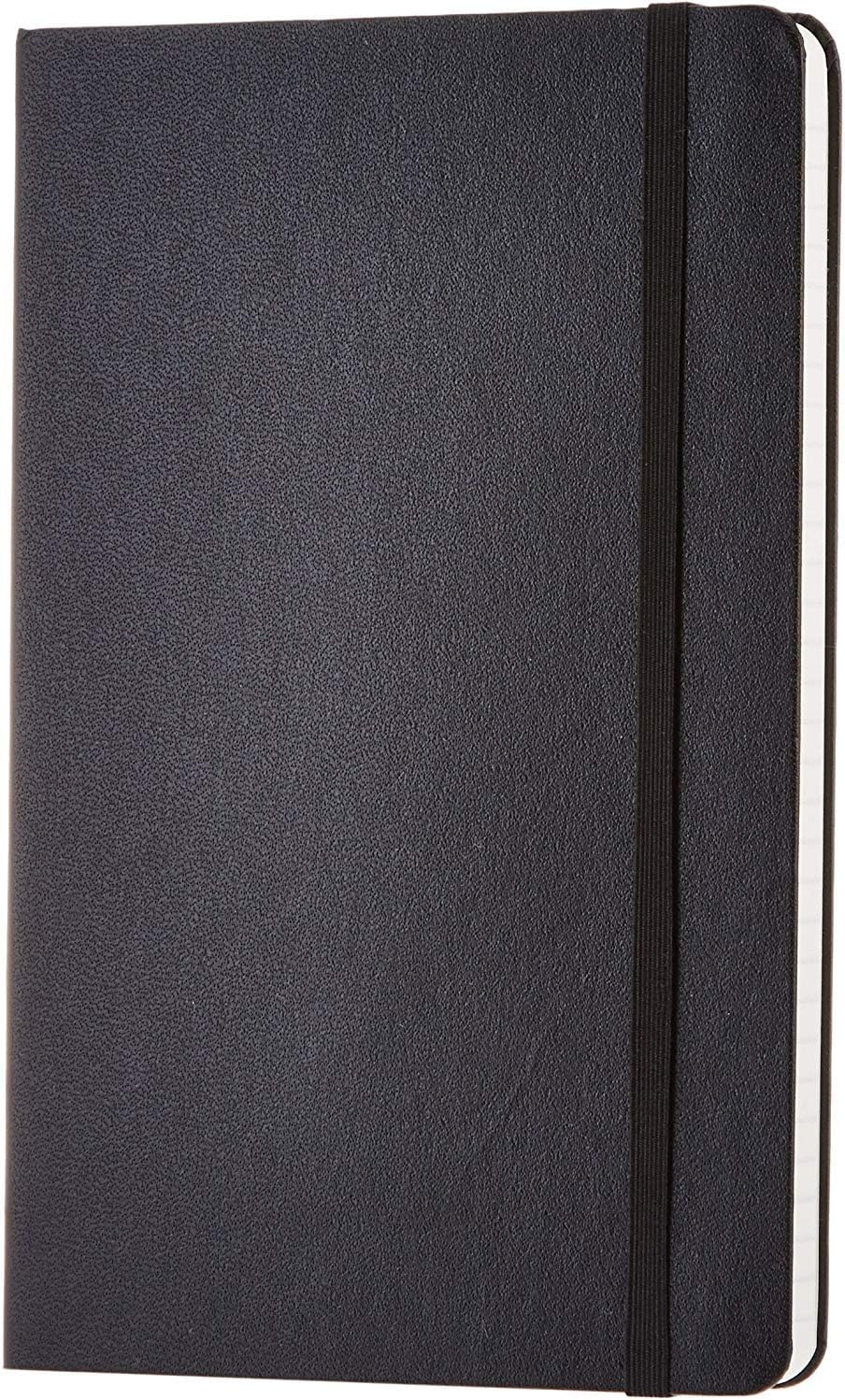 amazon basics Classic Notebook, Ruled - (130 Mm X 210 Mm) - 240 Pages (Black)